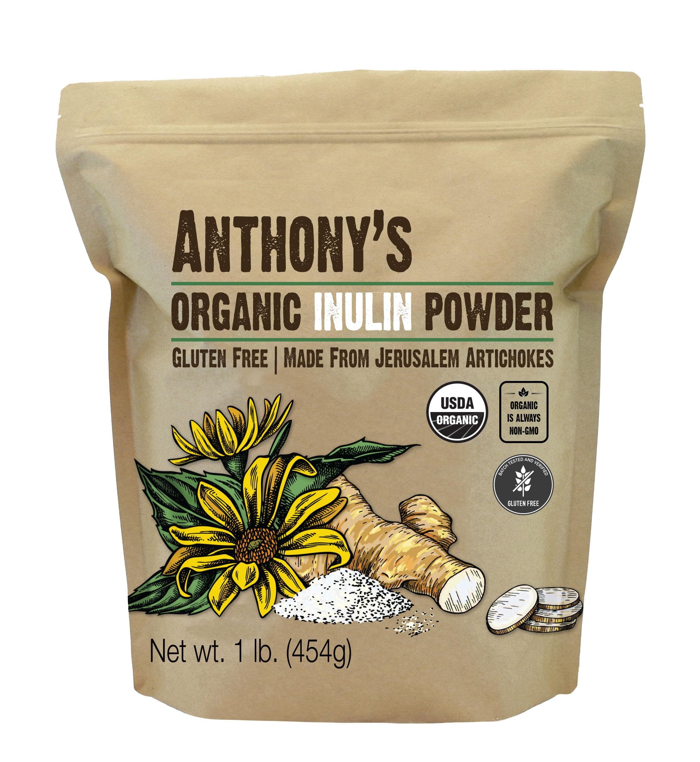 Anthony's Organic Inulin Powder (1 Pound)