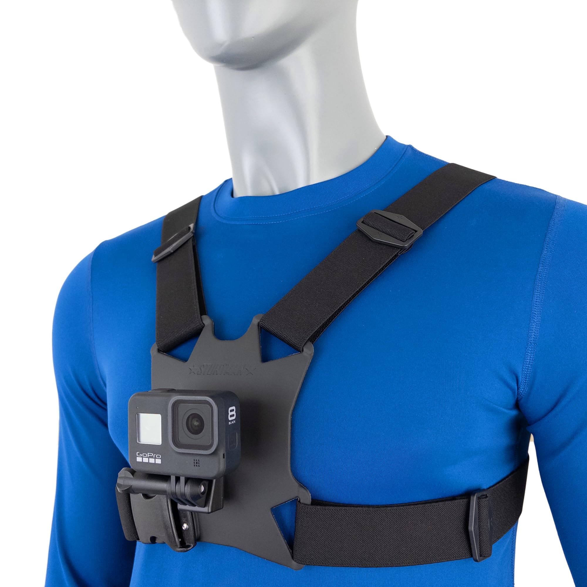 STUNTMAN High Stability Chest Mount with J Hook for Action Cameras - Fits GoP...