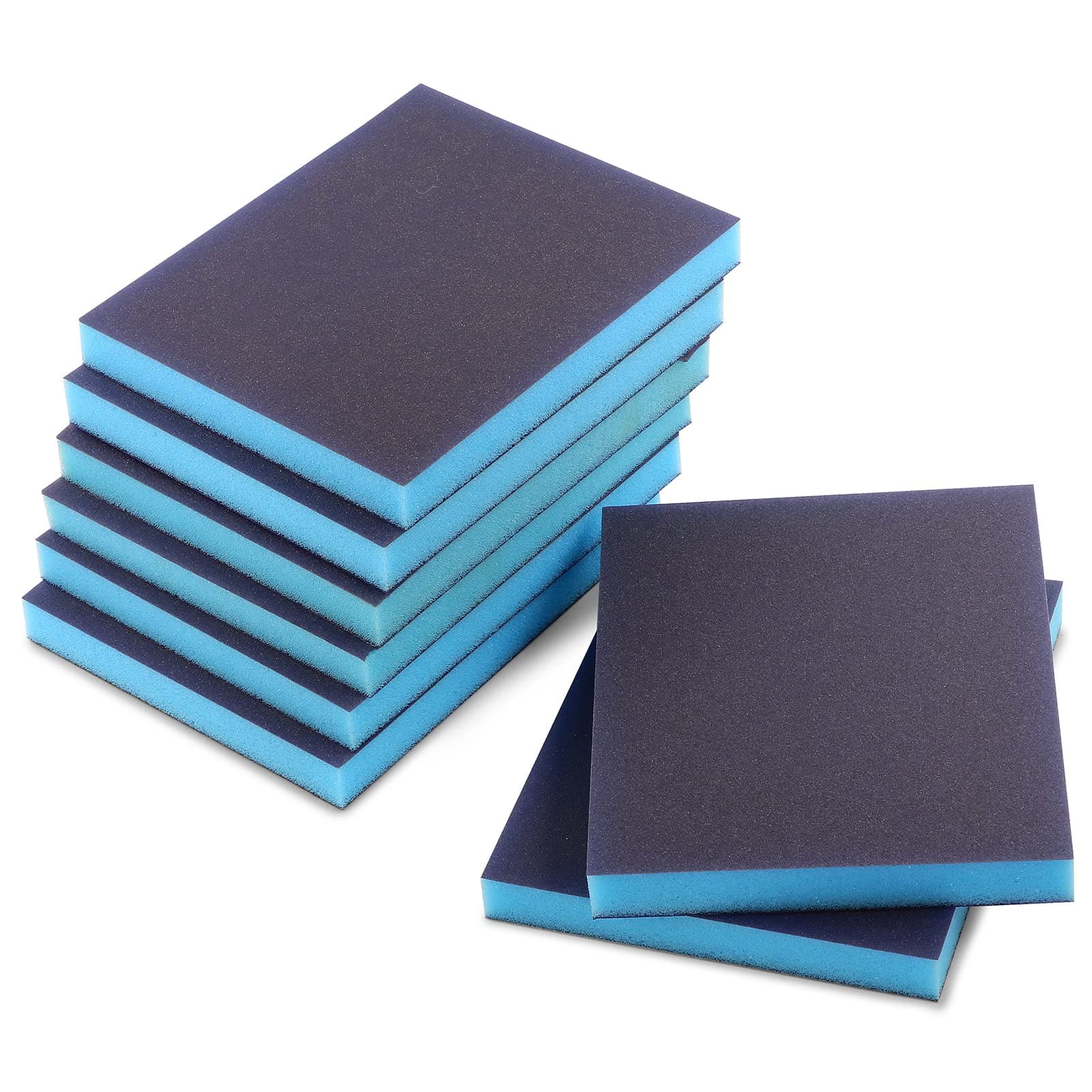 8 Pcs 220 Grit Sanding Sponges Sanding Blocks Washable Reusable Wet Dry Sandpaper Sponge for Wood Metal Furniture Paint and Drywall