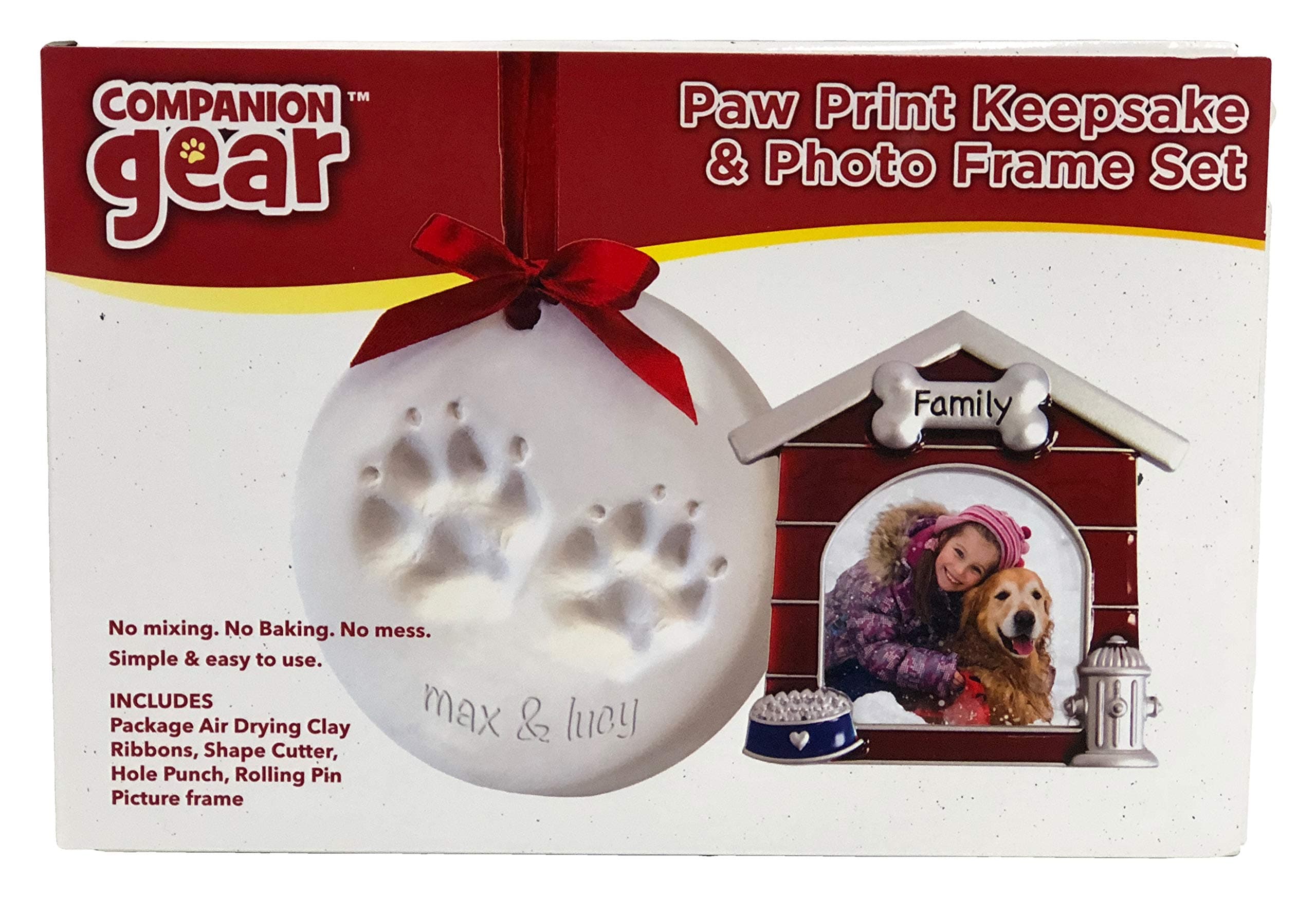 Paw Print Keepsake & Photo Frame Set