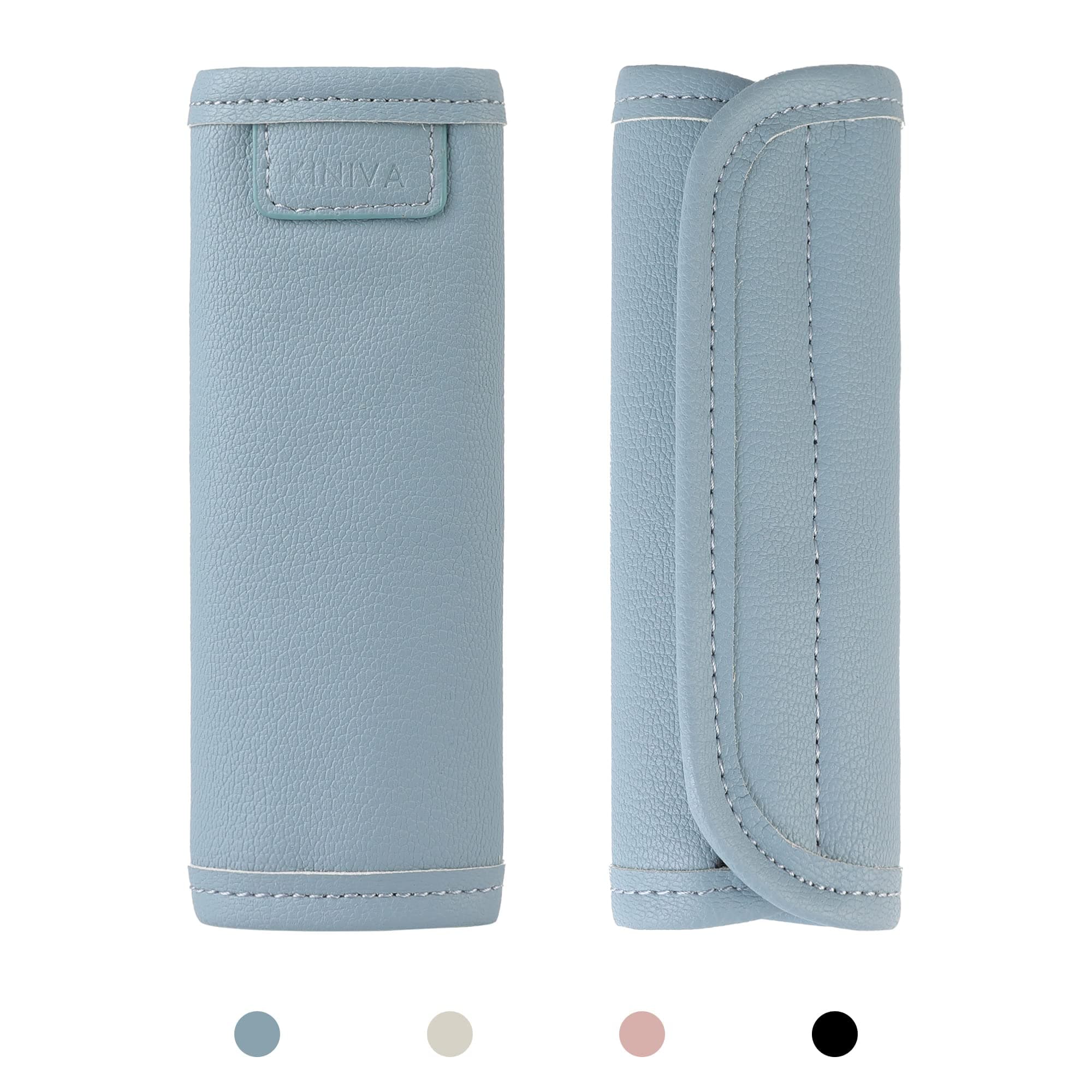 KINIVA Leather Luggage Handle Wrap 2 Pack Set,Luggage Identifiers Tags Markers for Luggage Suitcase,Travel Accessories