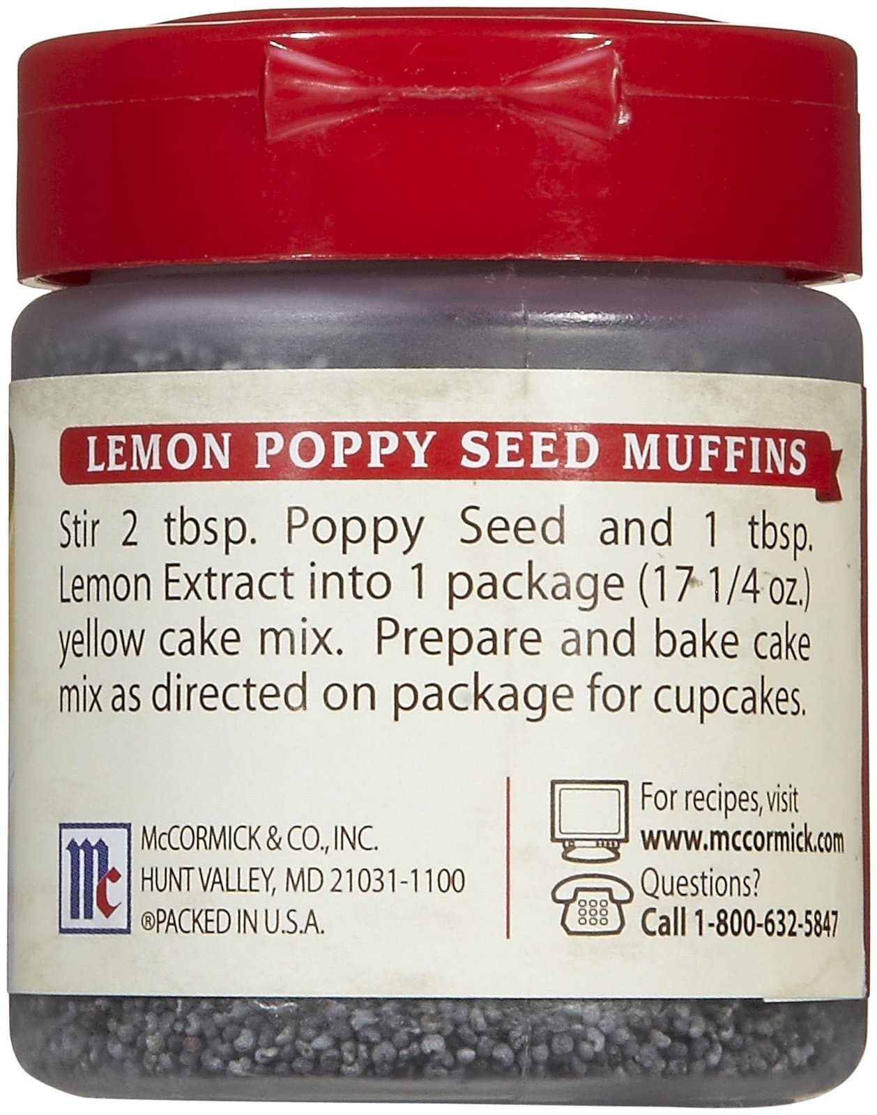 McCormick Poppy Seed, 1.25 oz, 2 pk