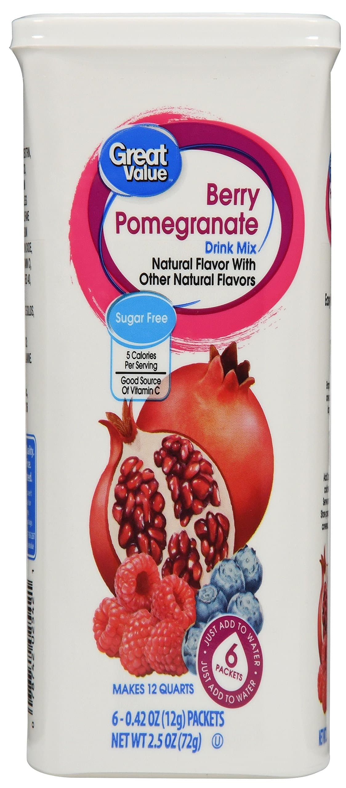Berry Pomegranate Drink Mix, 6 Count per pack, 2.5 Oz (Pack of 2)