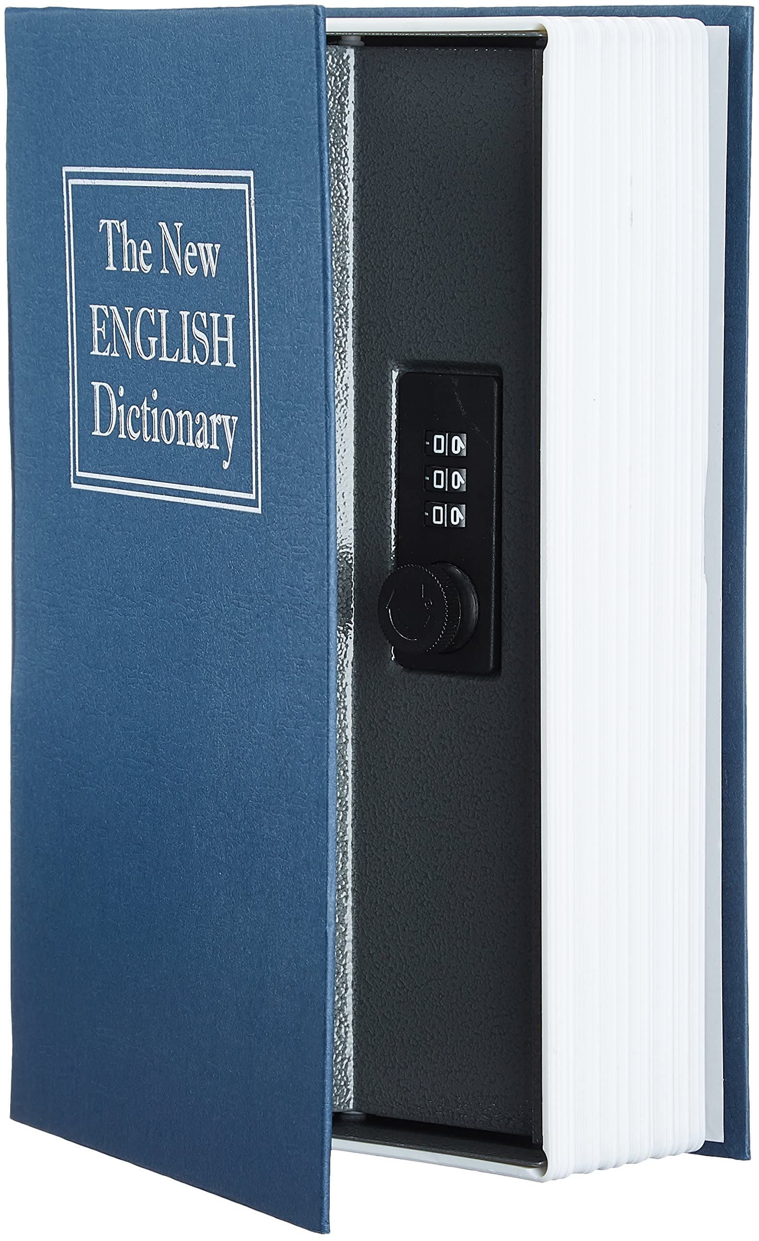 Book Safe Combination Lock, Large, Blue