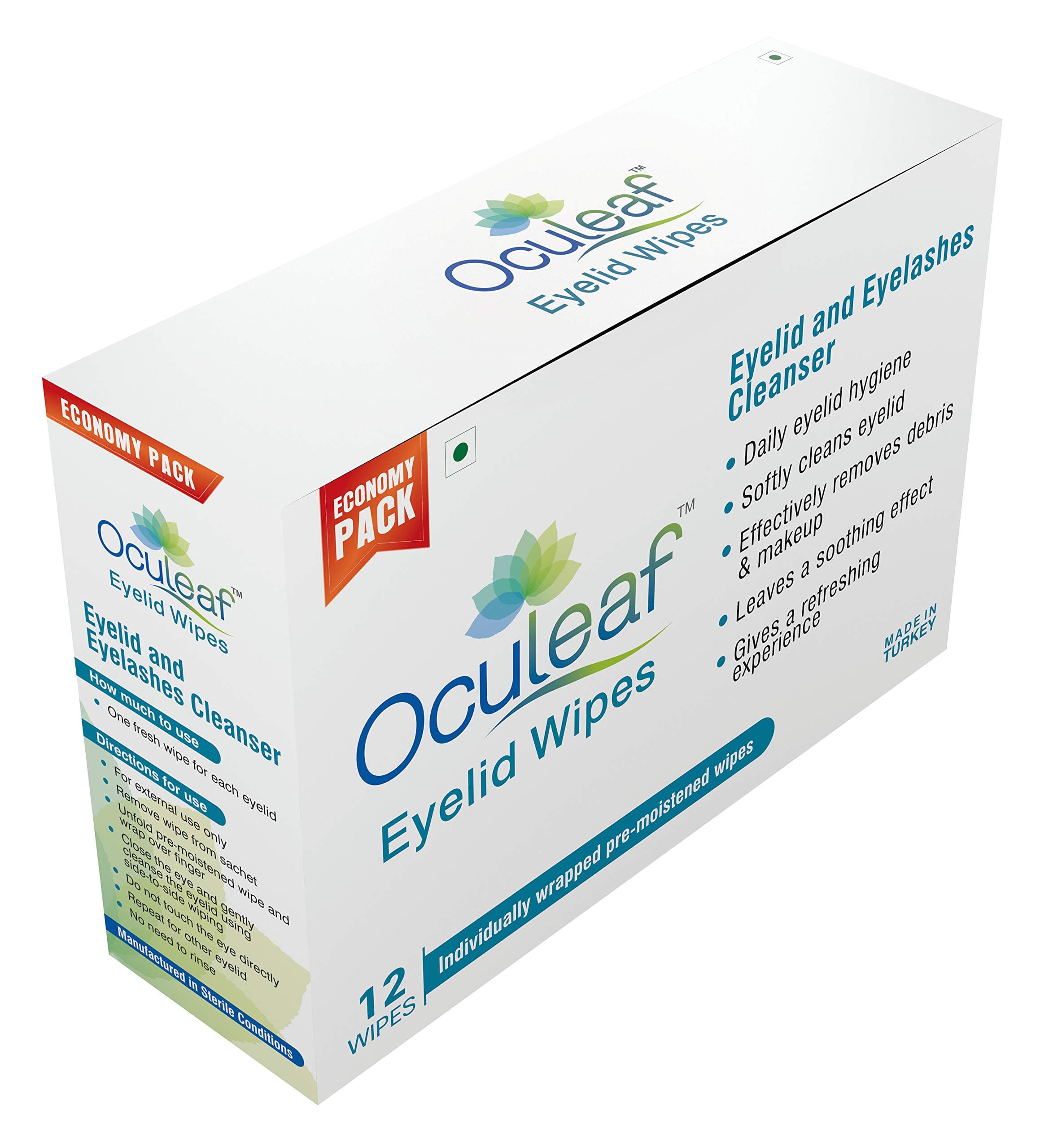 Oculeaf Eyelid Wipes 12'S Wipes