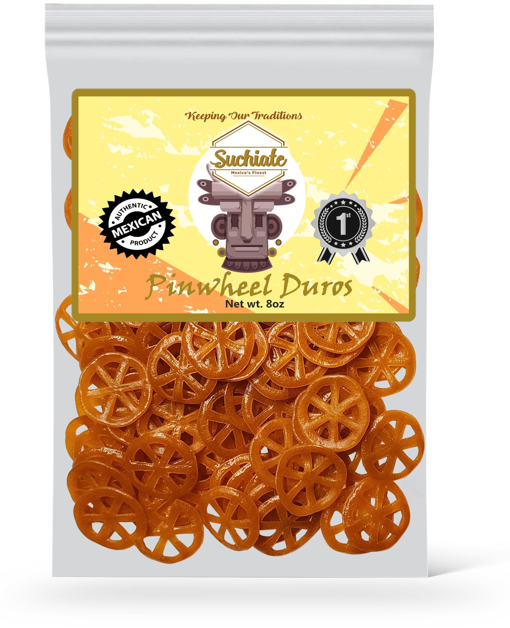Mexican Duritos Wheat Snacks Fried Snacks - Chicharrones de Harina (8 Ounces Pinwheels/Ruedas (Pack of 1))