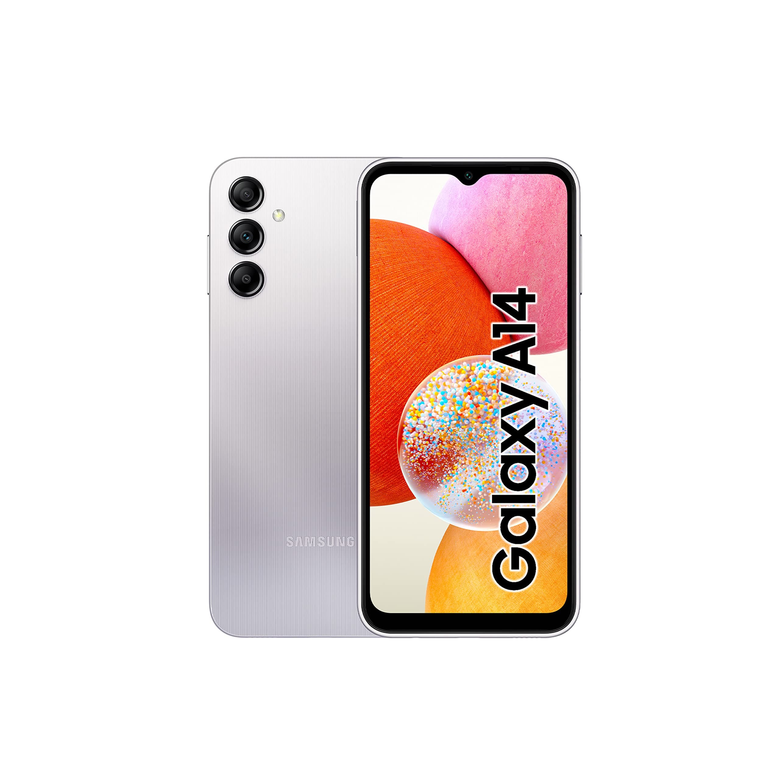 Samsung Galaxy A14 LTE, 128GB Storage, 4GB RAM, Silver, UAE Version, Dual SIM, Android Smartphone