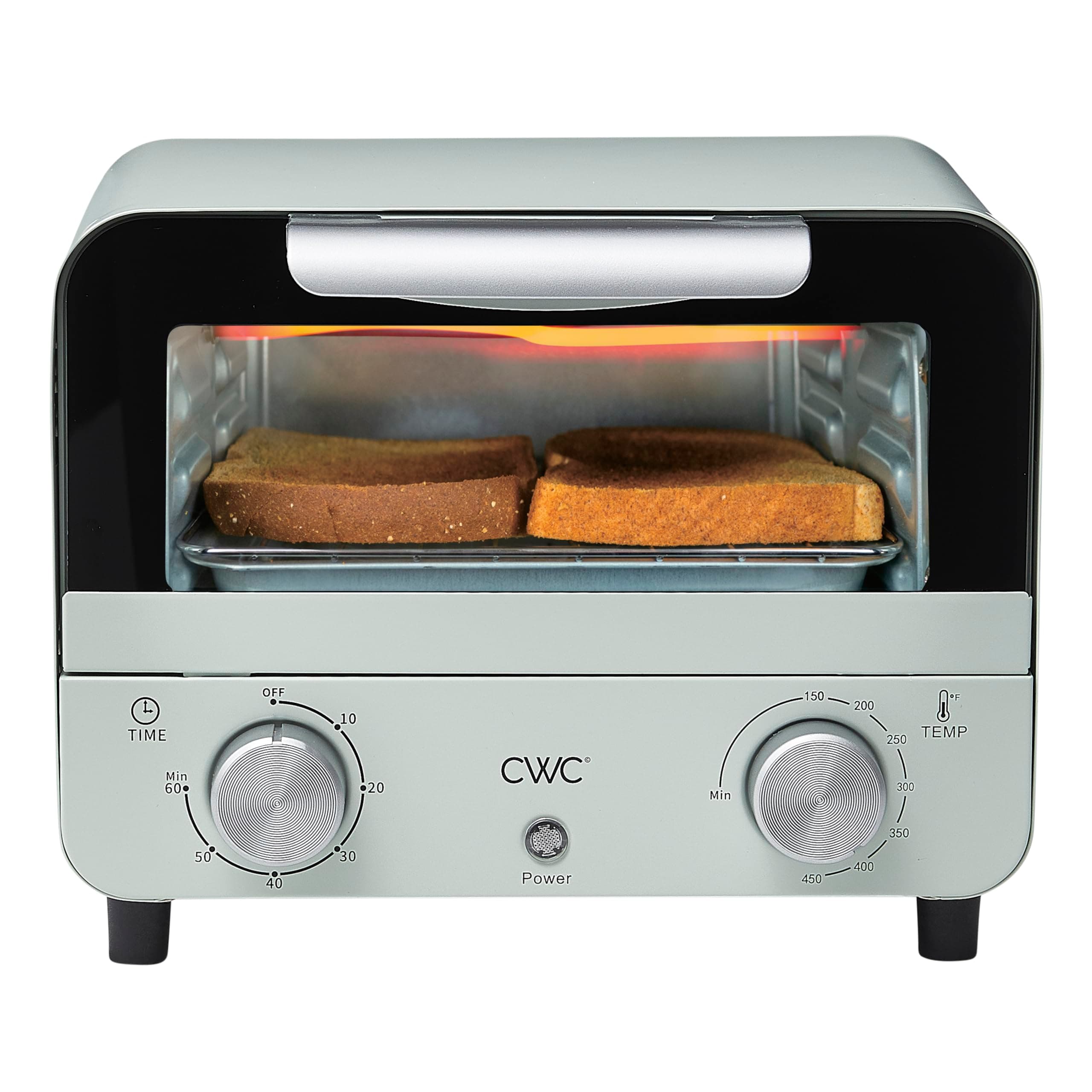 Mini Toaster Oven: 600W Power, Precision Timer, Auto Shutoff, and Culinary Delights Up To 450 Degrees, Sage