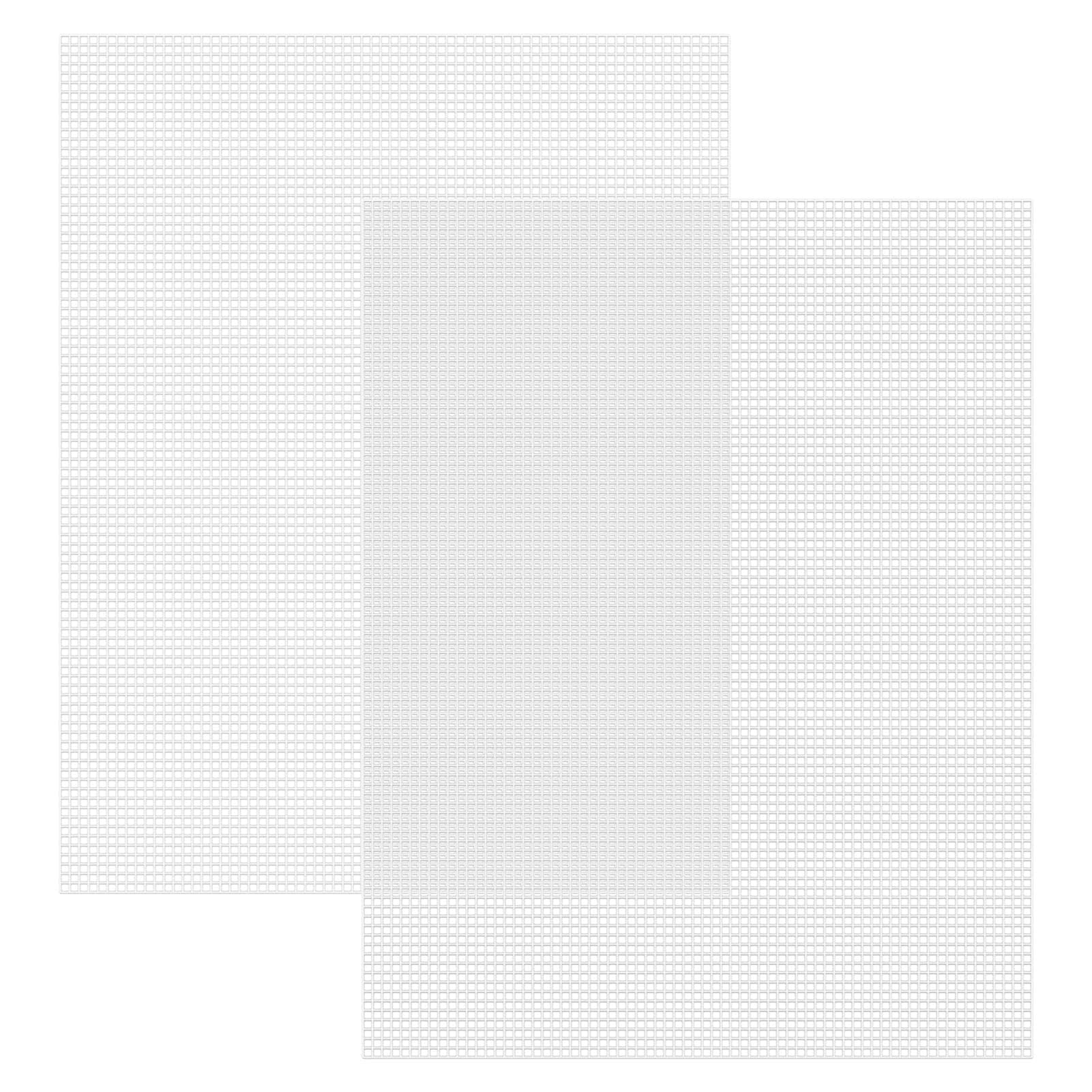 Caydo 2 Pieces 7 Count Plastic Mesh Canvas Sheets for Embroidery, Acrylic Yarn Crafting, Knit Crochet Projects and Make Aquarium Dividers (10.5 X 13.5 Inch)