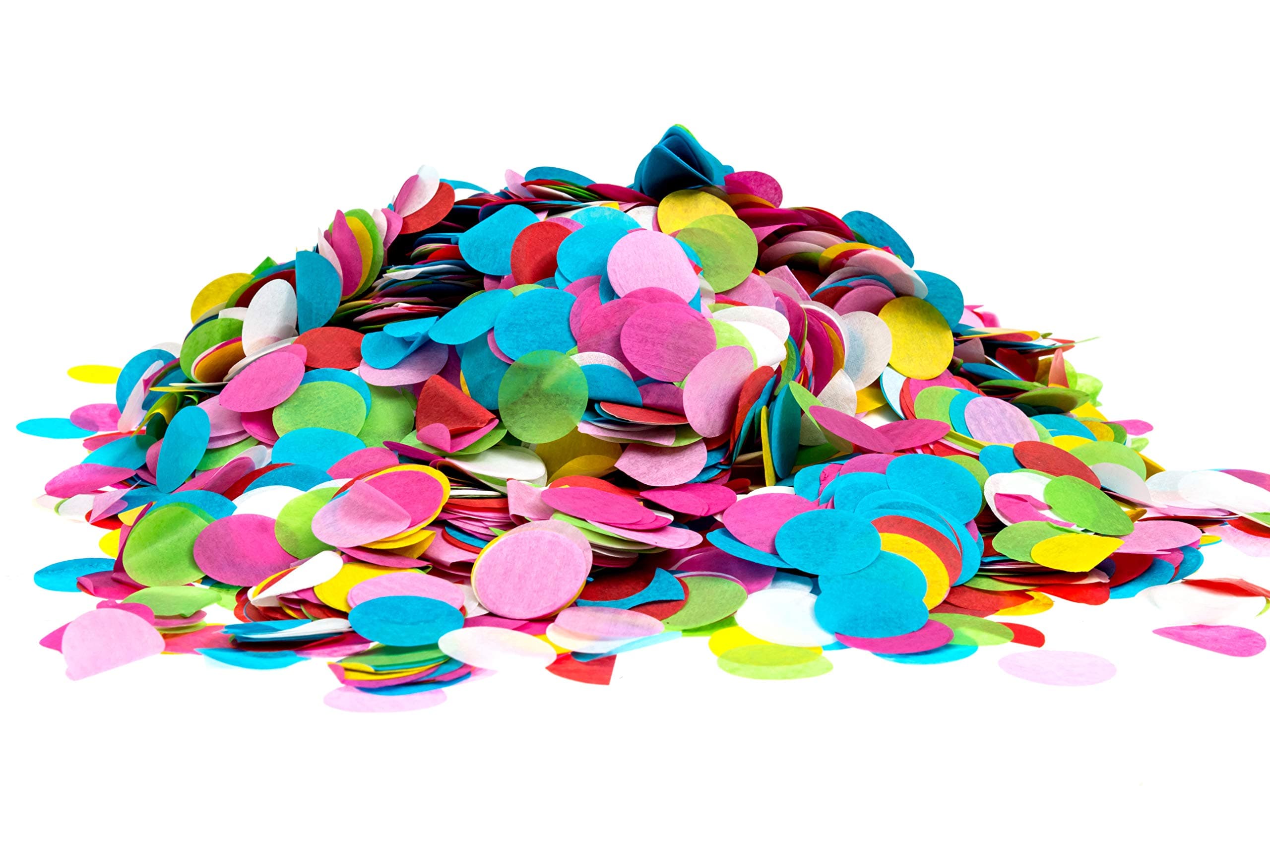Premium Multi-Colored Round Confetti Top Grade Biodegradable Paper Confetti - Great for Parties, Celebrations, Sports Matches & Other Events - Large 7 Ounce (200g) Bag