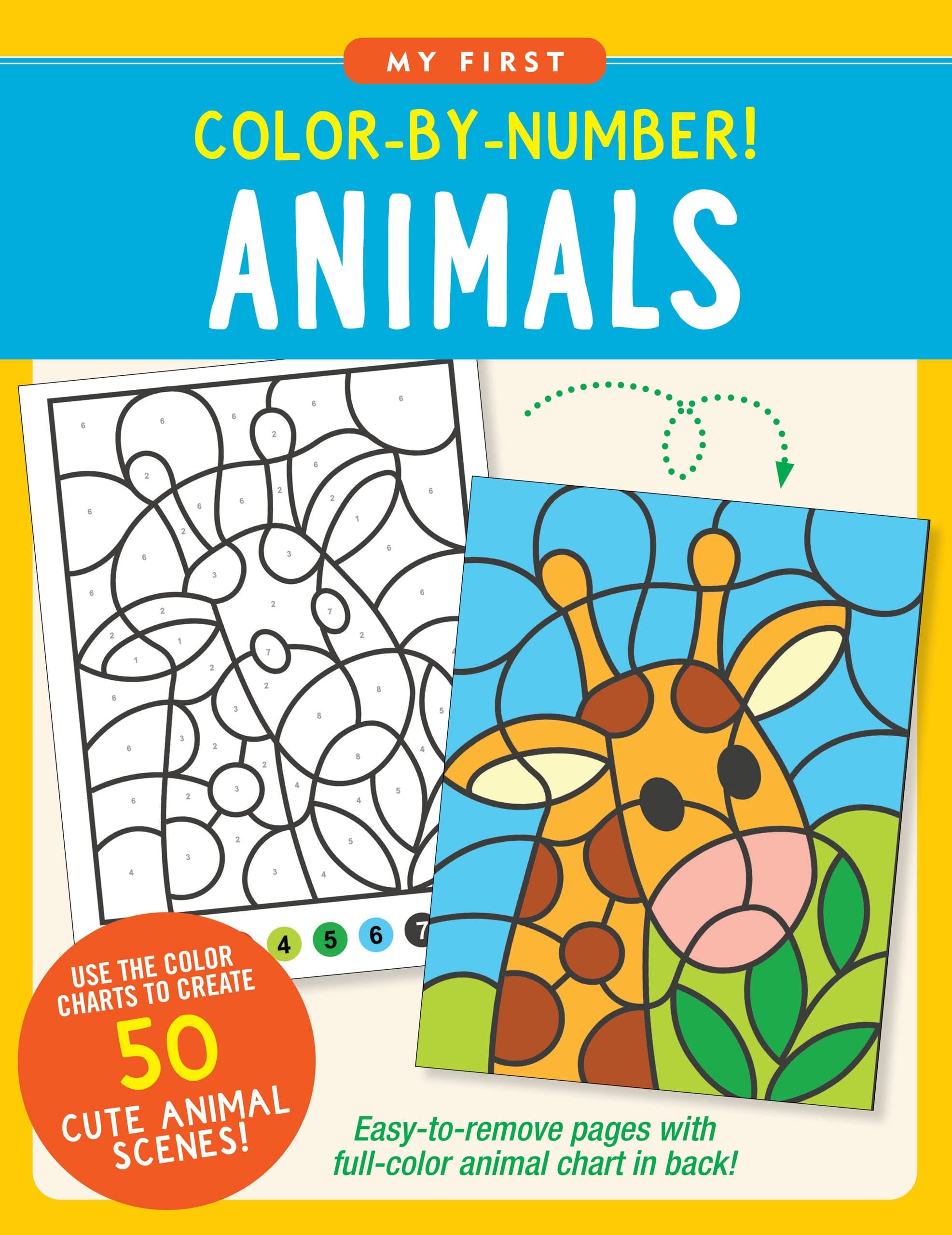 Color-By-Number! Animals (50 unique designs)