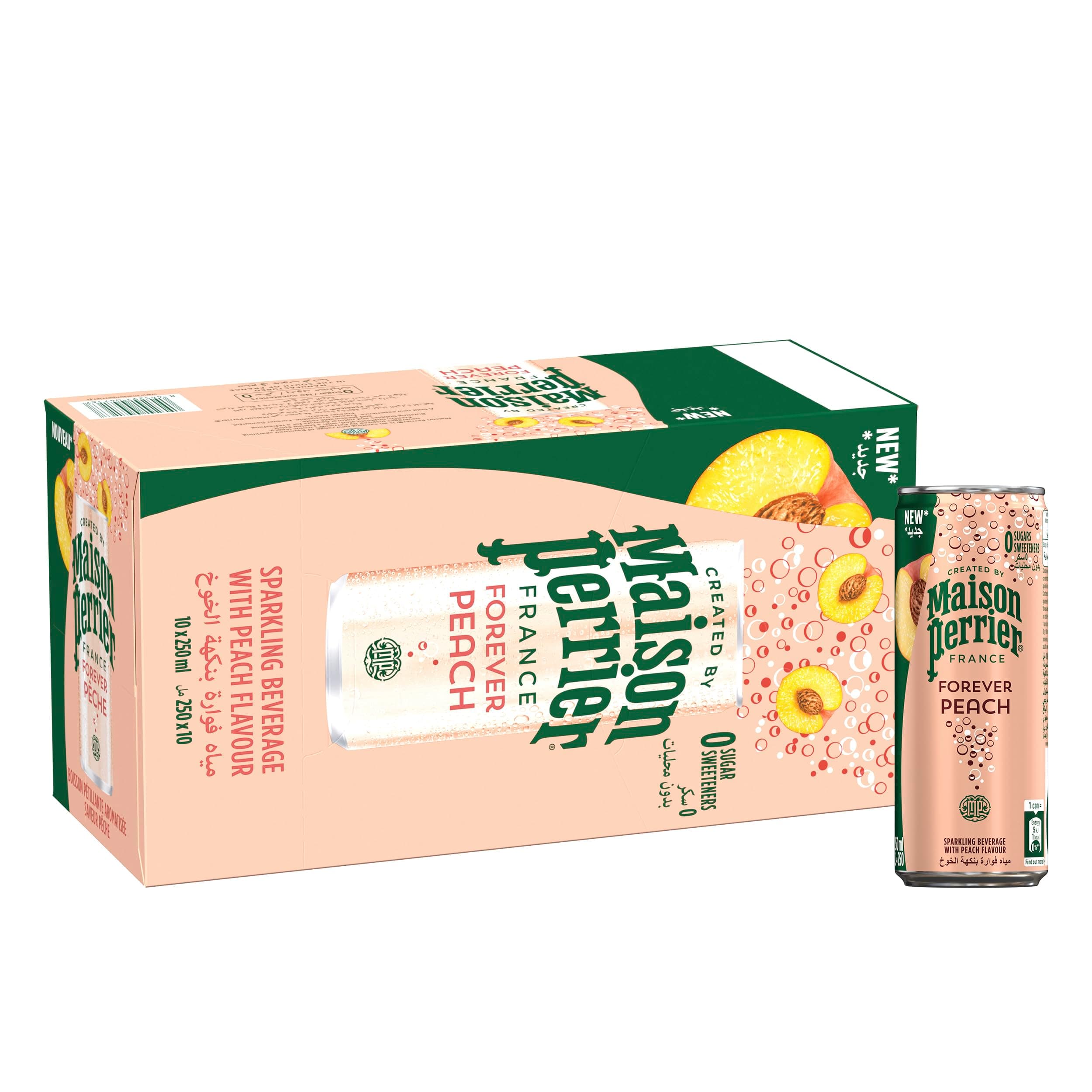 Perrier Maison Peach Slim Can 10x250ml