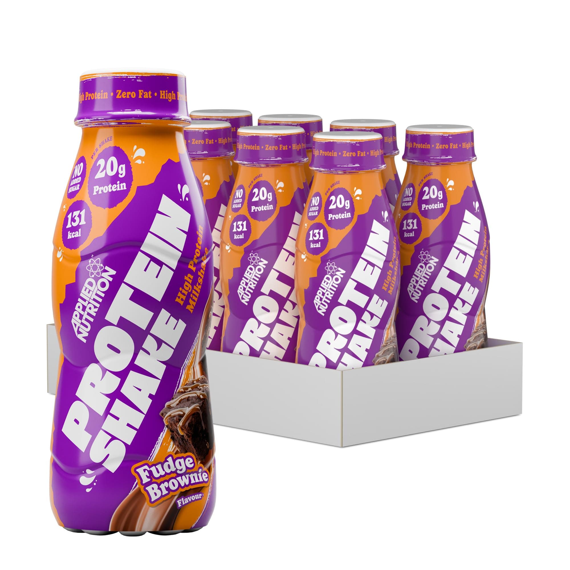 Protein Shakes - High Protein Shake Ready To Drink, Protein Drink With 20g Of Protein, Low Fat Protein Shake, On The Go Bottle - 8 x 330ml (Fudge Brownie)