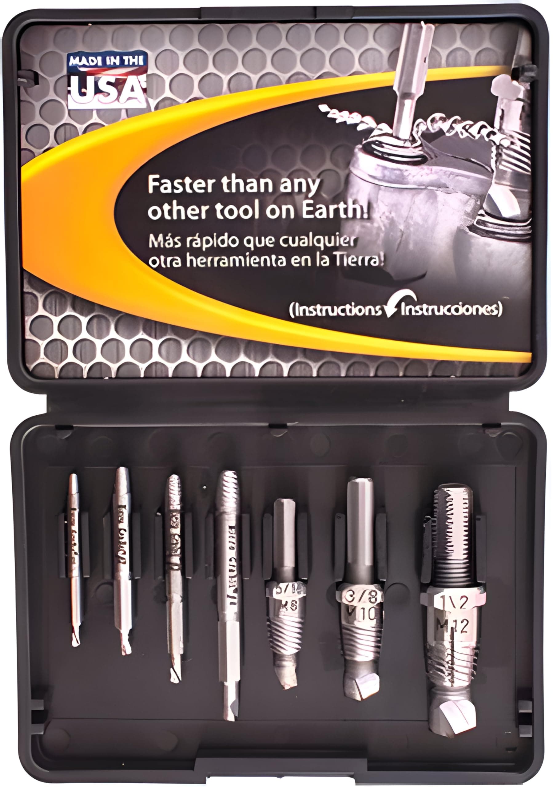 Alden Tools Grabit Select Series 7 Piece Screw & Bolt Extactor Kit - 7017P - Made in The USA