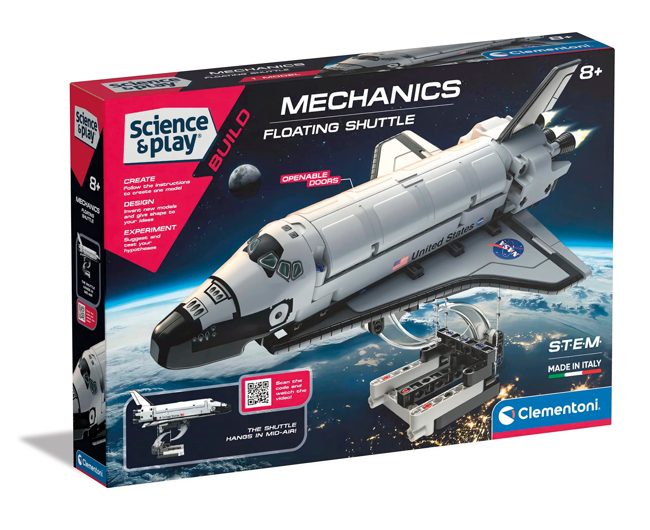 NASA Floating Shuttle Space Toy: Educational, Self Build Science Kit, With 220+ Interchangeable Components(8 Years +)