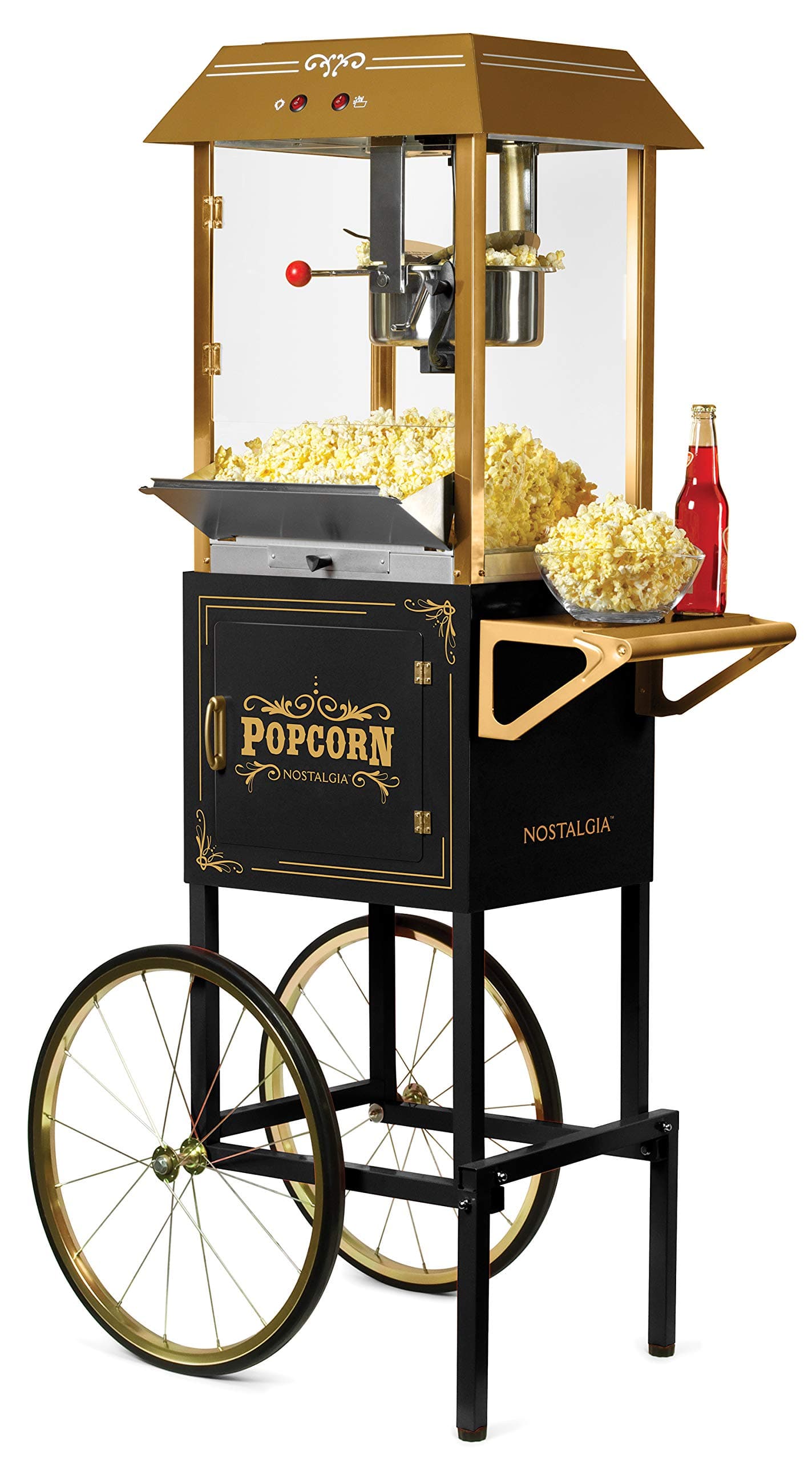 Nostalgia Popcorn Maker Machine - Professional Cart With 10 Oz Kettle Makes U...