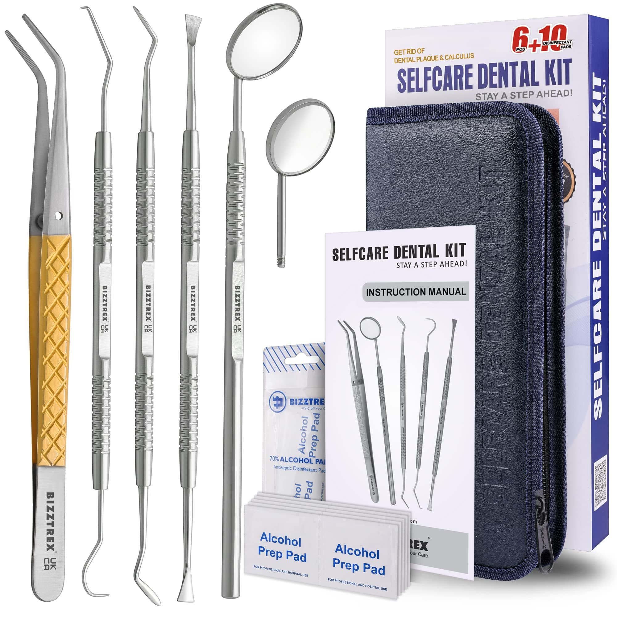 All-In-One Teeth Cleaning Plaque Removal Kit for Effective Dental Plaque Removal- Includes, Plaque Remover for Teeth and other Essential Dental Tools for a Thorough Teeth Cleaning Experience