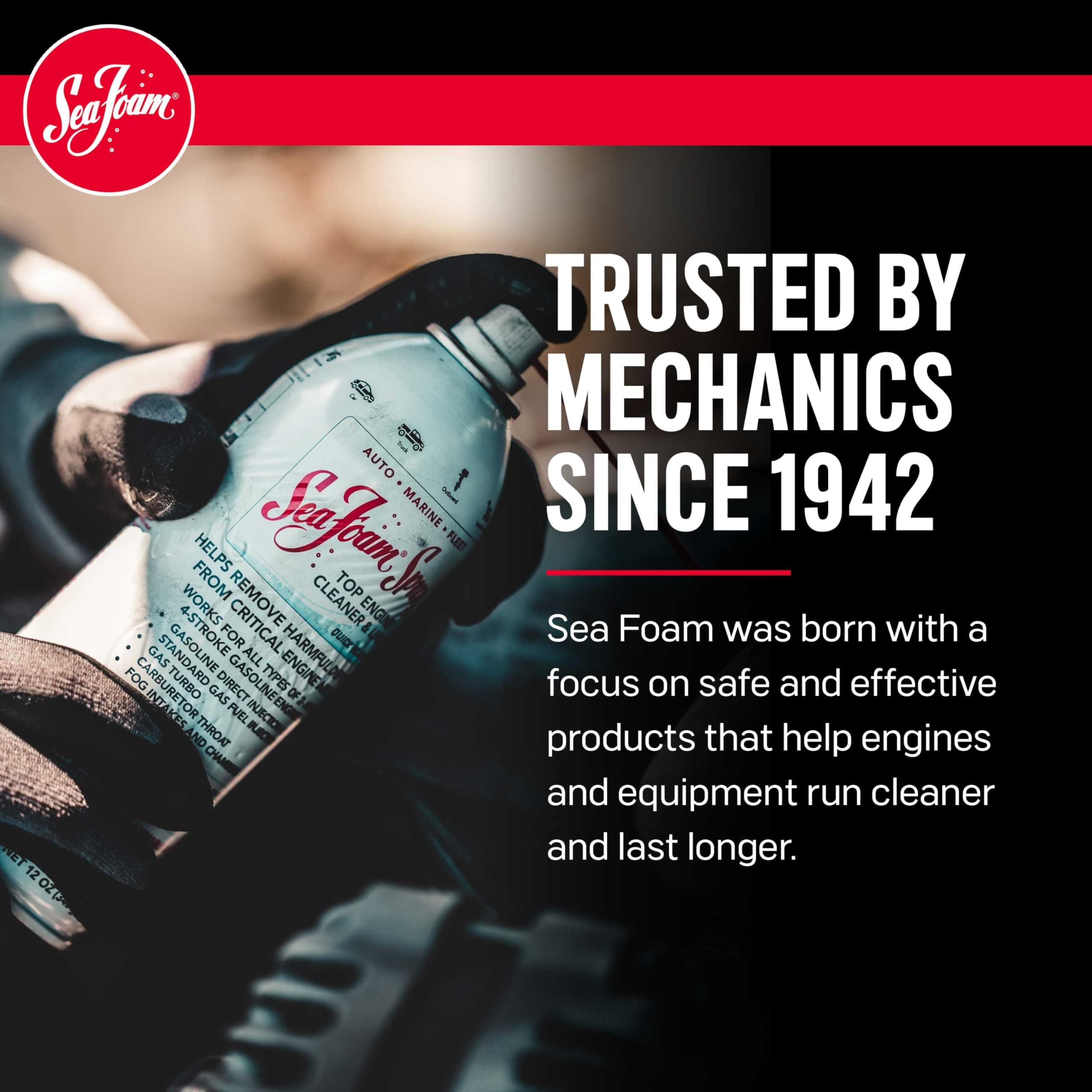 SS14 シーフォームスプレー クイックアクティングトップエンジンクリーナーと潤滑剤 12オンス (2個パック)