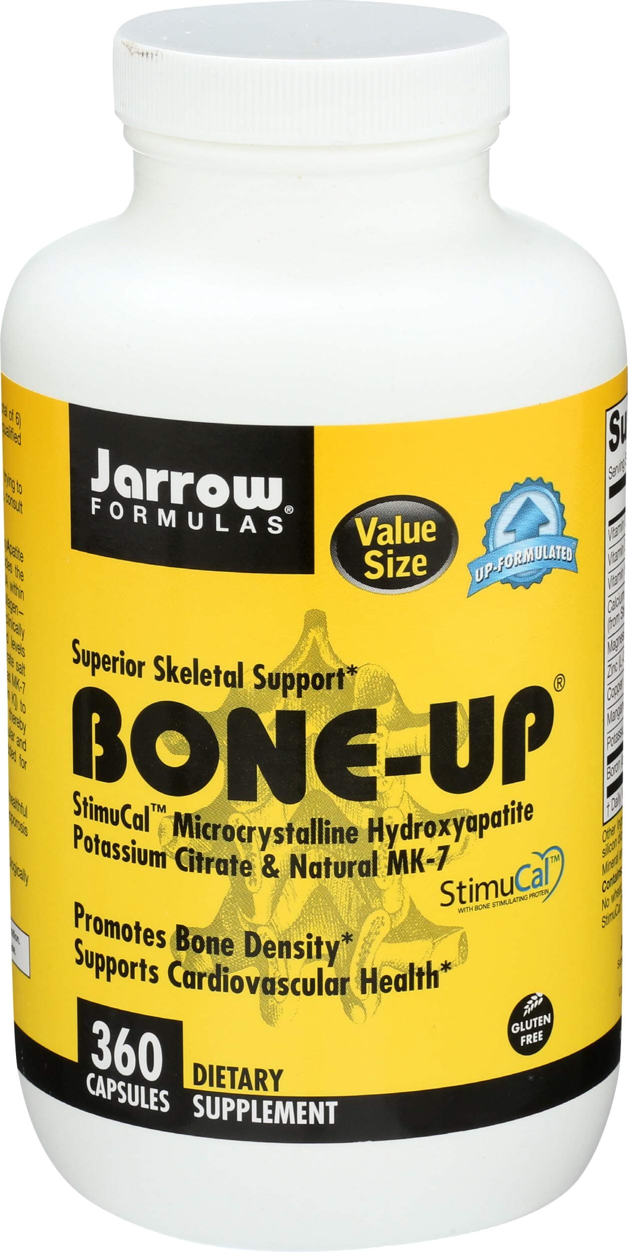 BoneUp for Bone Density - Vitamin D3 and K2, Calcium Support, 360 Capsules, Promotes Skeletal Nutrition, Up to 60 Days Supply