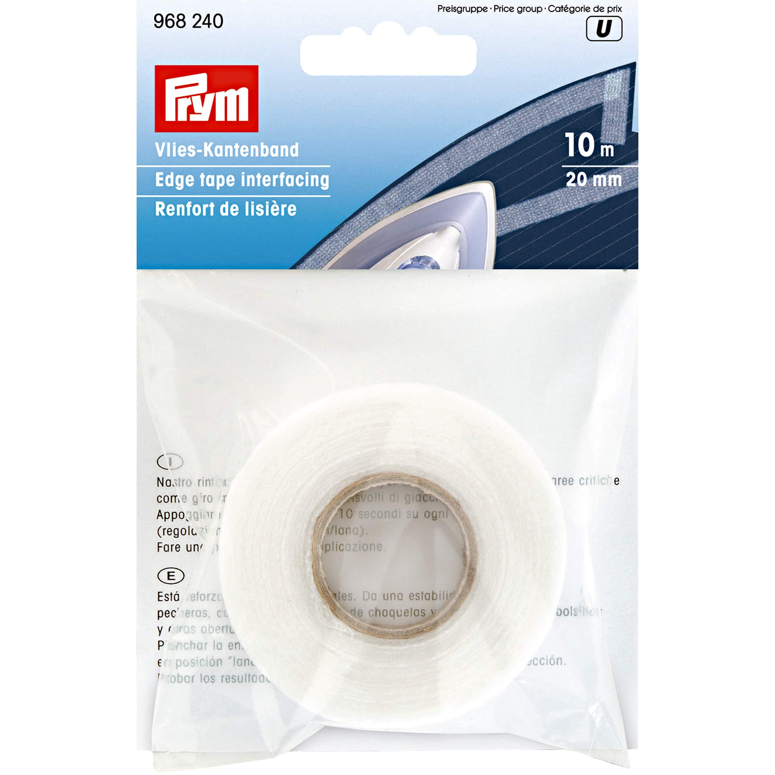 Prym 968240-1 Edge Tape interfacing 20 mm White