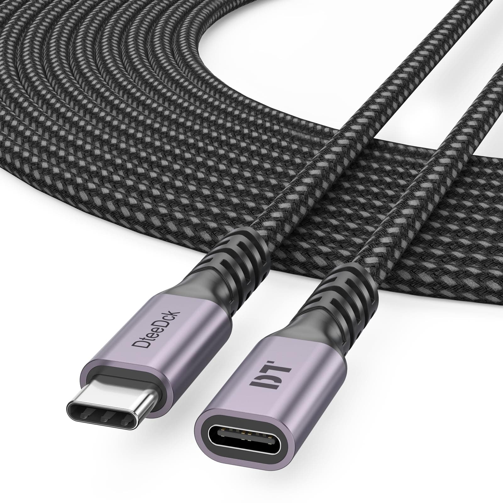 USB C Extension Cable 15ft, USBC Type C Male to Female 5Gbps Data Transfer/100W Charging/4K@60Hz Display Cord Extender USB3.2 Gen2 for Laptop Tablet Mobile Phone and More