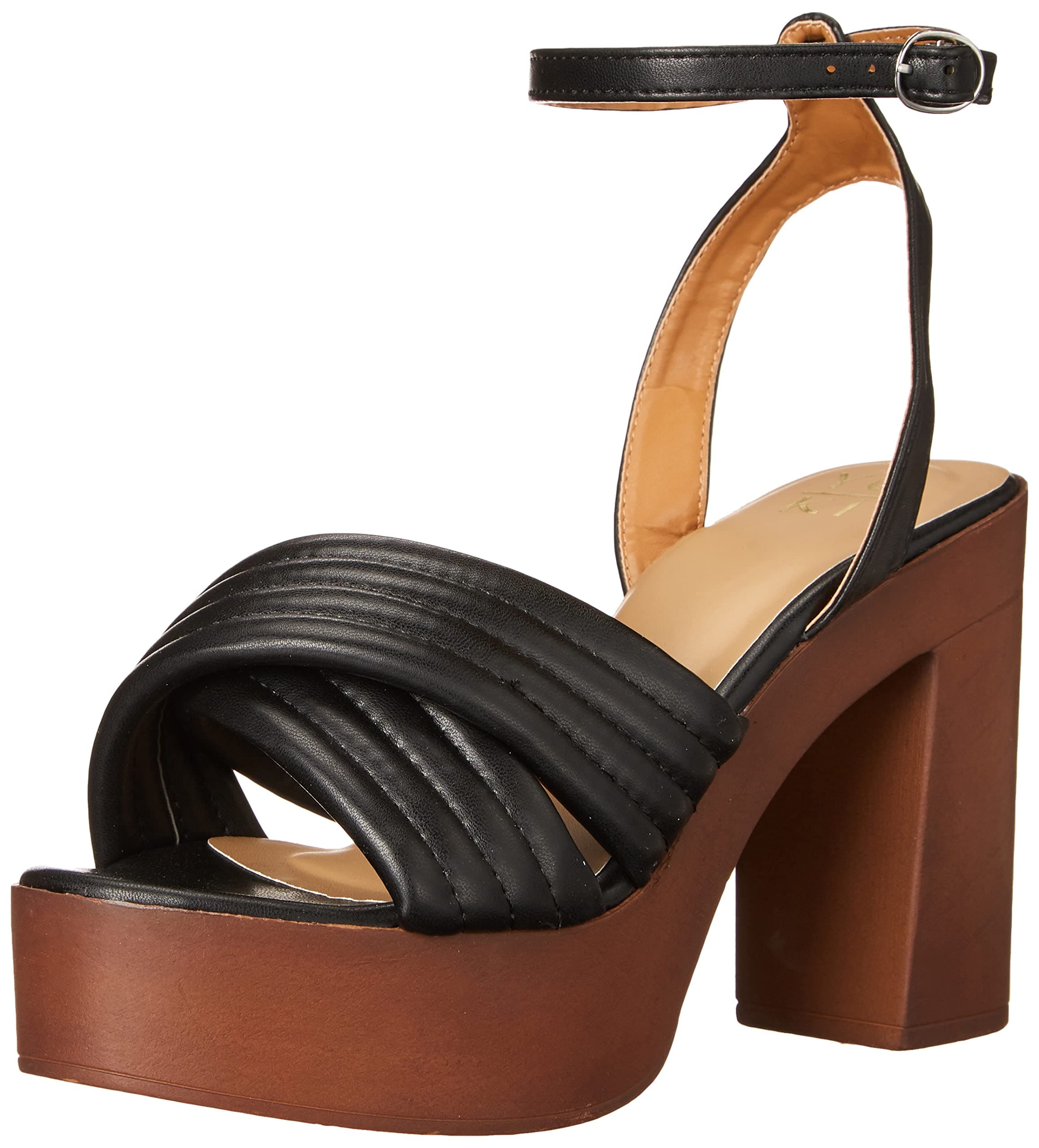 Yoki Wooden Heels womens Pump