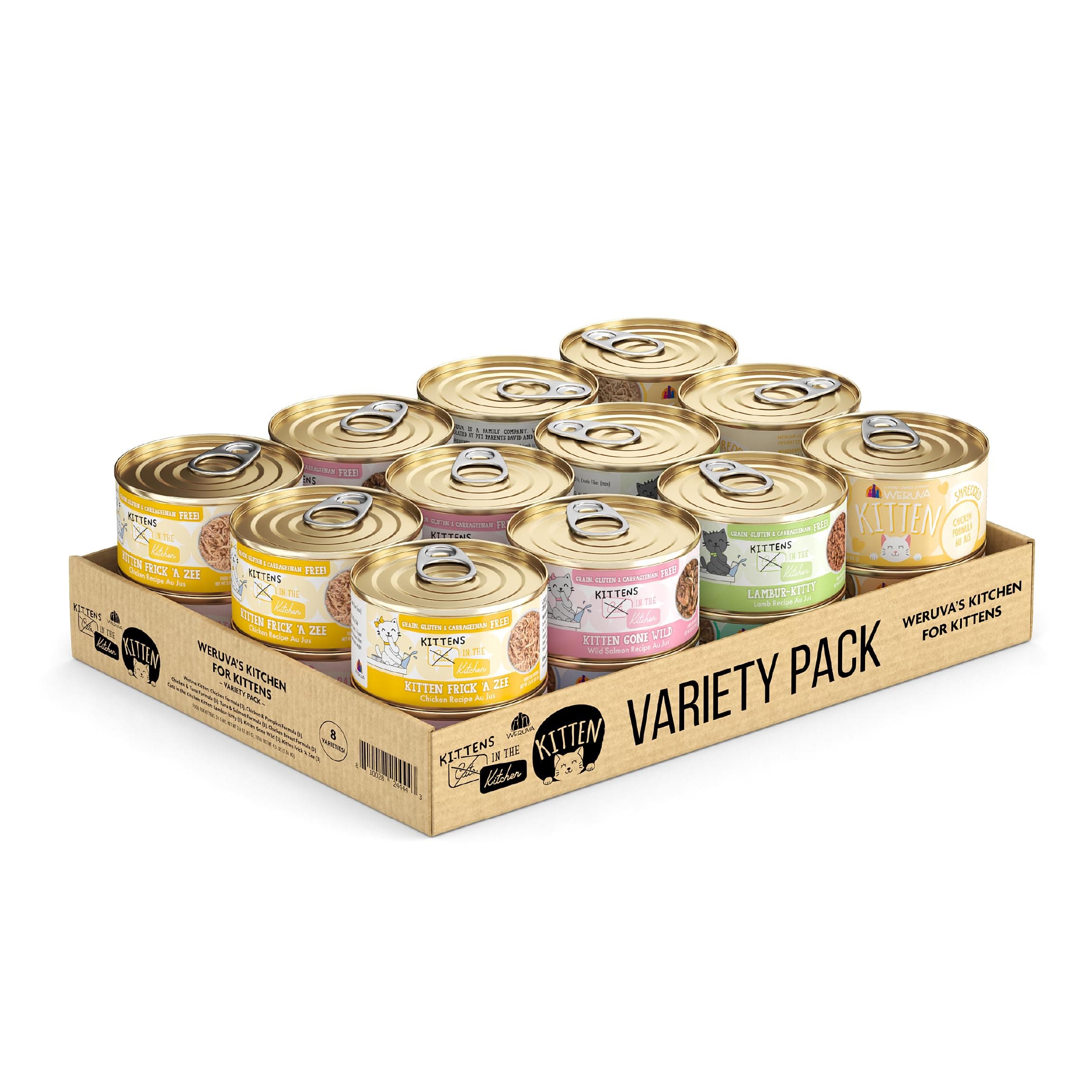 Cats in The Kitchen Kitten, Kitchen for Kittens Variety Pack, 3oz Can (Pack of 24)