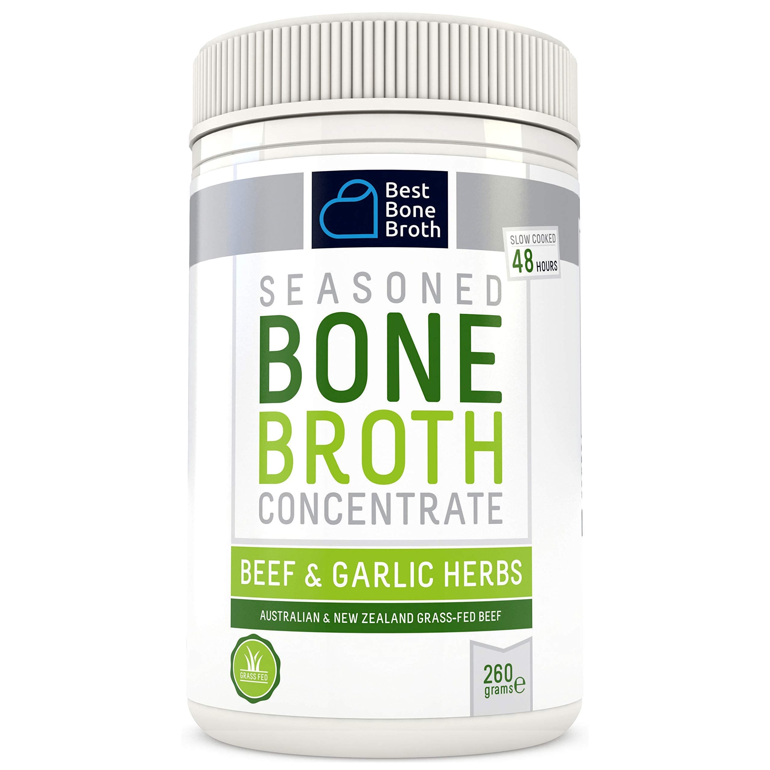 Best Bone Broth Premium Beef Bone Broth Concentrate Garlic Herb Flavour | supports joints, skin & gut | No Hormones or Additives | Delicious Natural Flavour | Sourced from AU & NZ Beef - 25 Serving