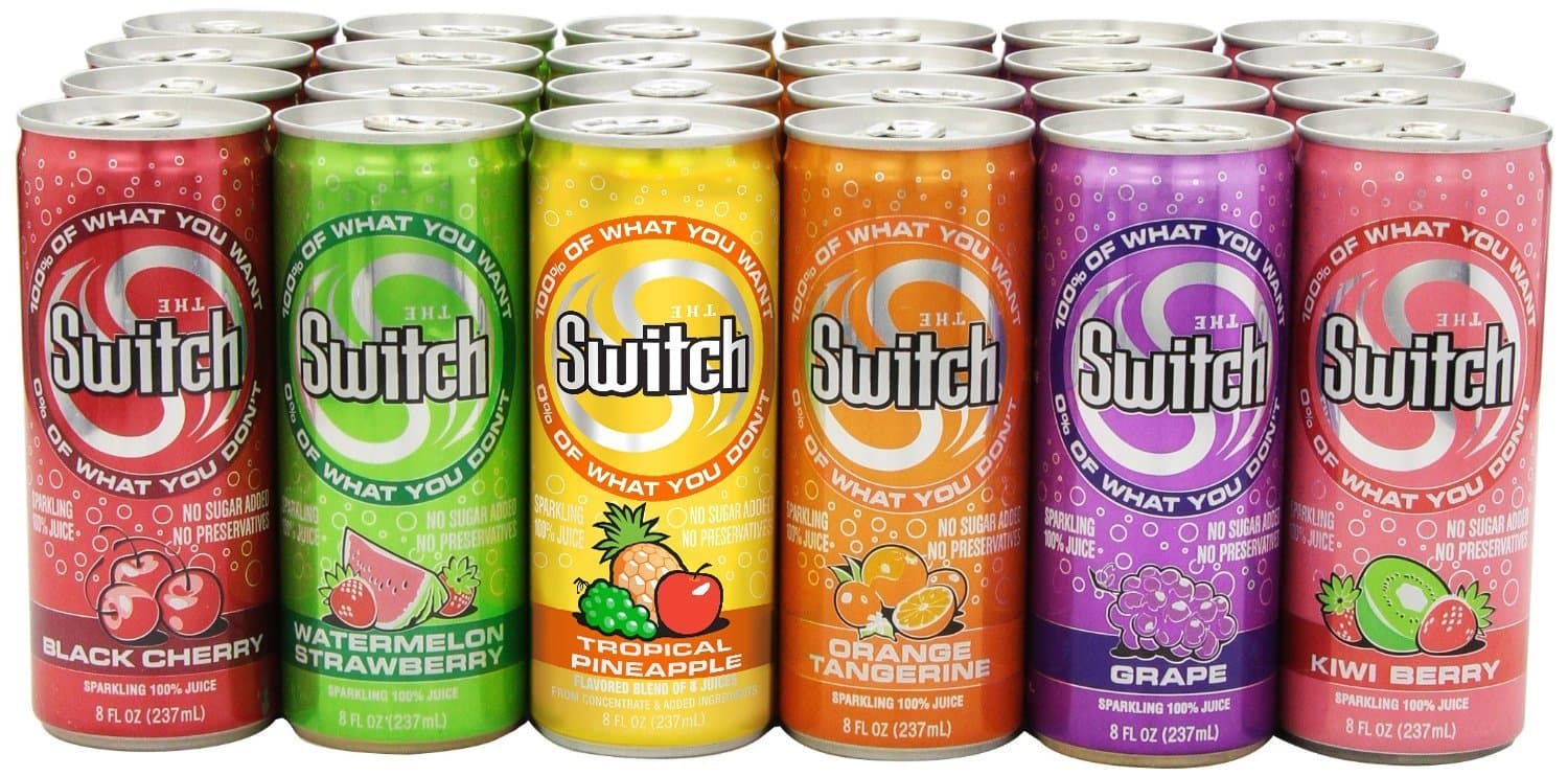 The Switch Sparkling Juice, Variety Pack, 8- Fl. Oz Cans (Pack of 24)