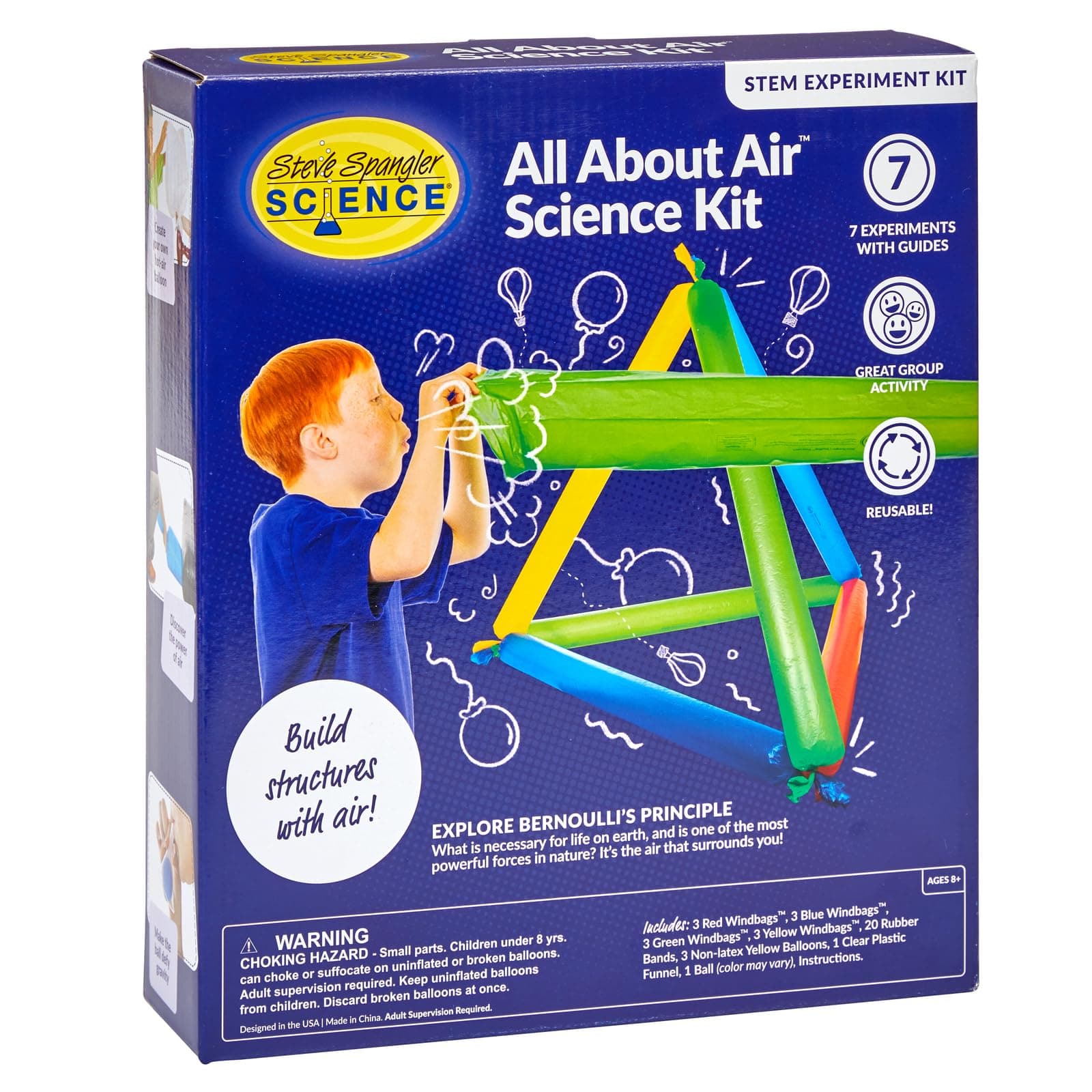 Steve Spangler All About Air Science Kit – Hands-On Science Kit for Kids with 7+ Activities, Great STEM Tools for Classroom and Home Learning