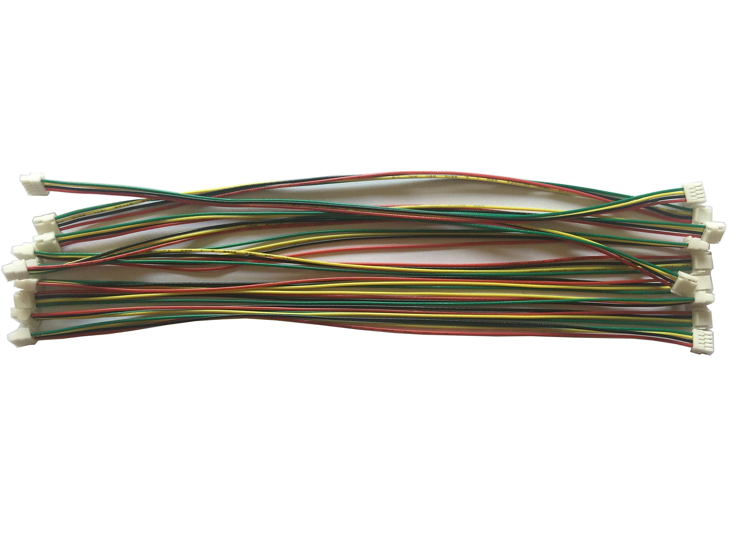 10 PCS 4 PIN JST GH Connectors on Both Sides with Electric Wire 1007 28 AWG(Total length:200MM)