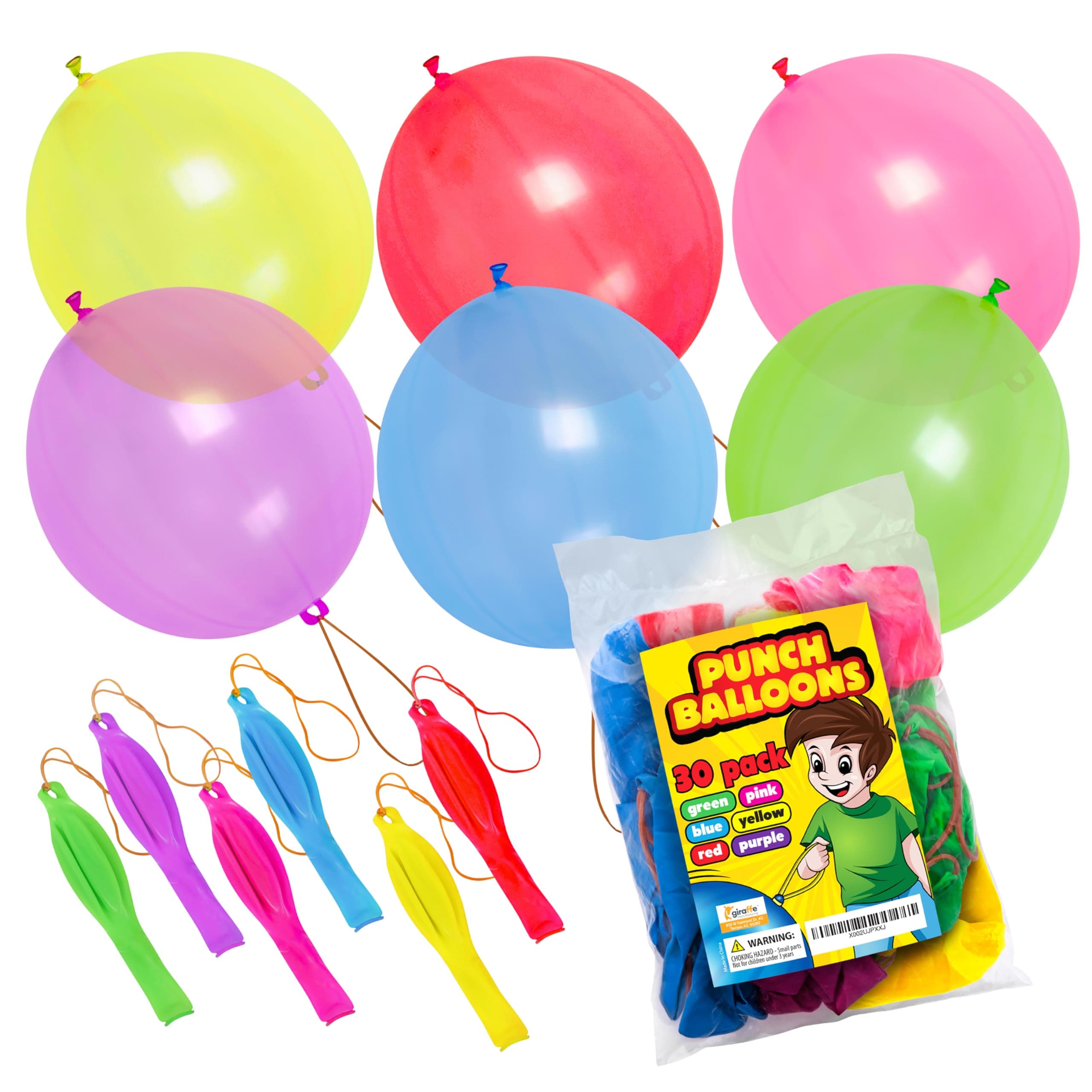 Giraffe Manufacturing - Neon Punch Balloons - (30 Count)