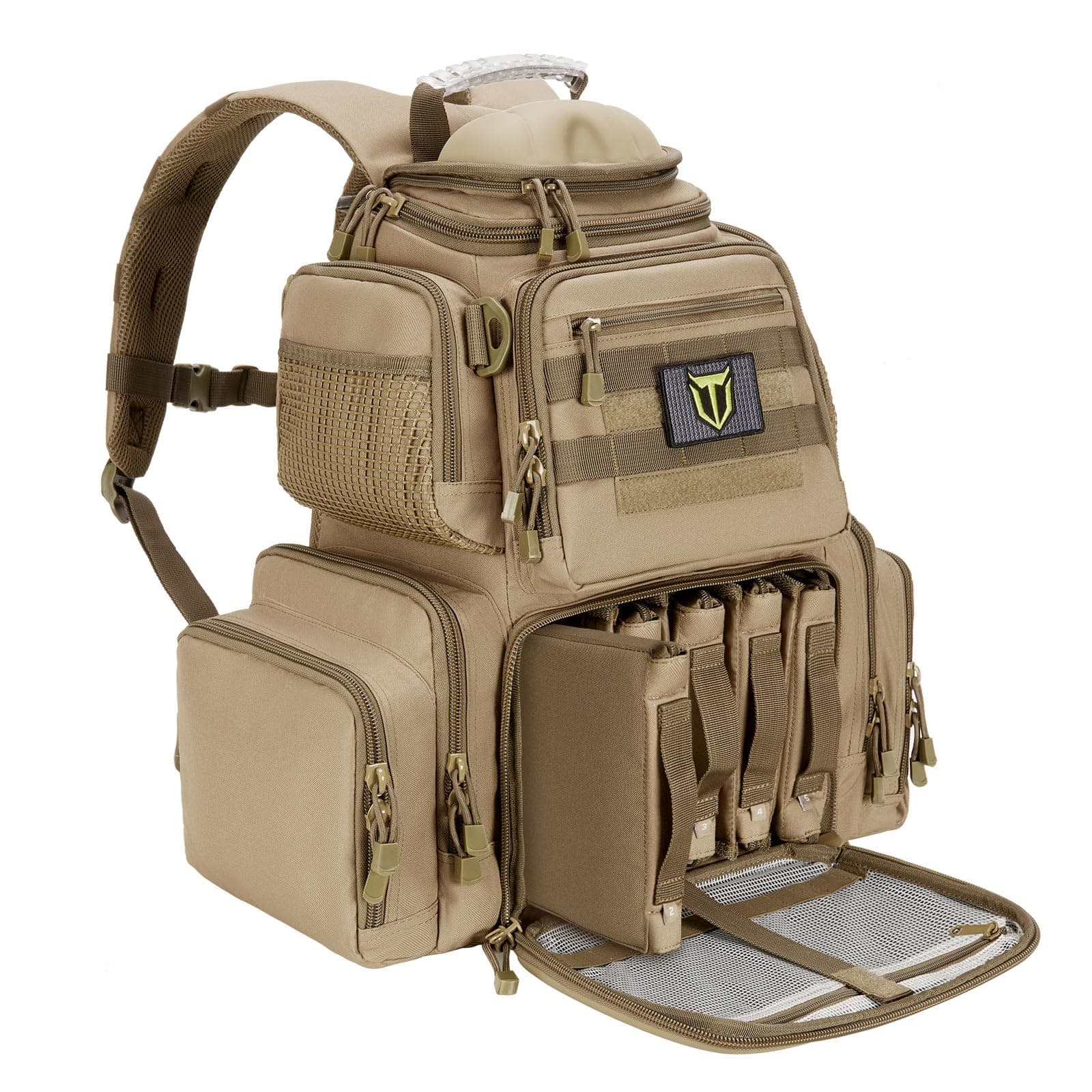 TIDEWE Tactical Range Backpack Bag for Gun and Ammo with Pistol Case