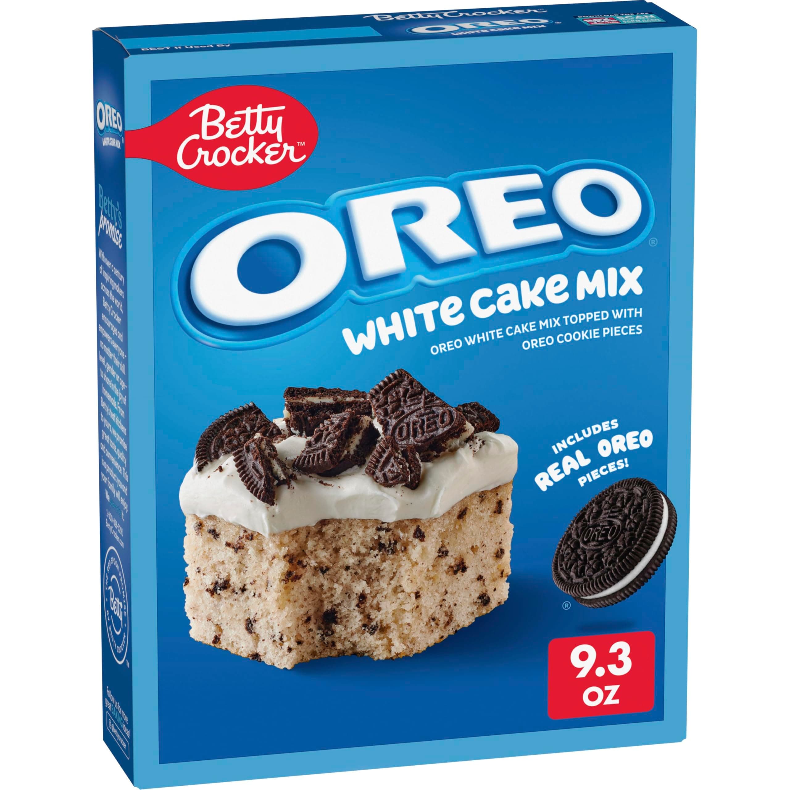 OREO White Cake Mix, White Cake Baking Mix With OREO Cookie Pieces, 9.3 oz