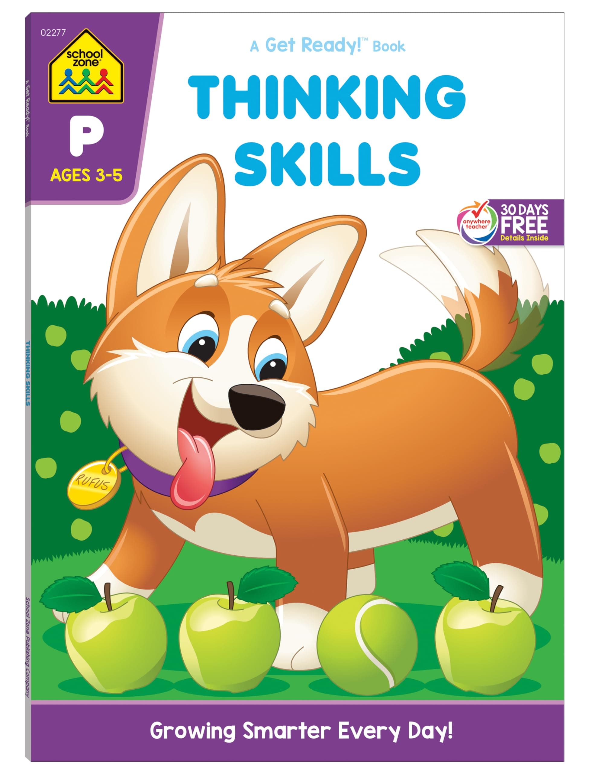 School Zone - Thinking Skills Workbook - 64 Pages, Ages 3 to 5, Preschool to Kindergarten, Problem-Solving, Logic & Reasoning Puzzles, and More ... Book Series) (Deluxe Edition 64-Page)