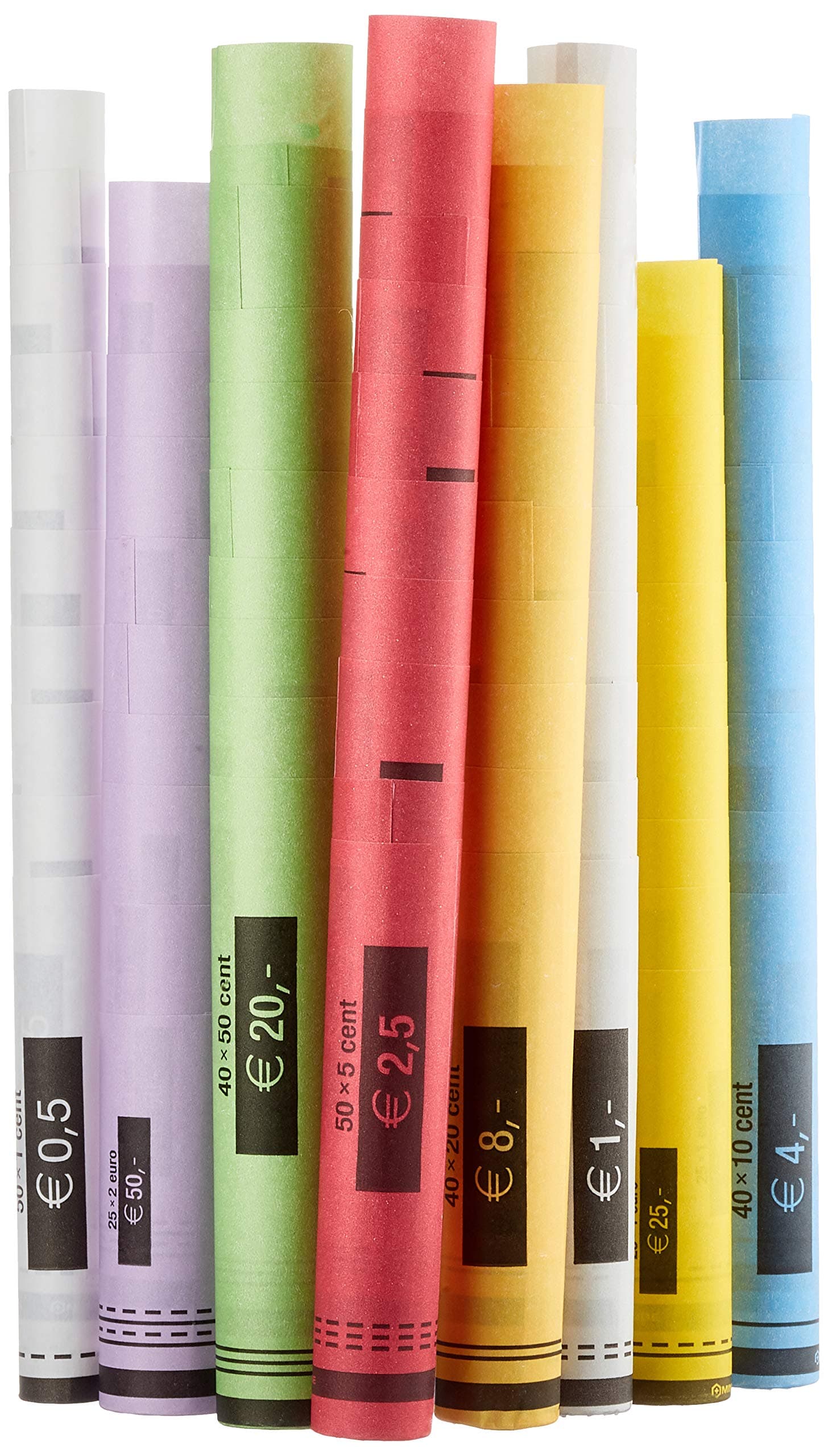 effektivo 10109 Paper Coin Tubes Set