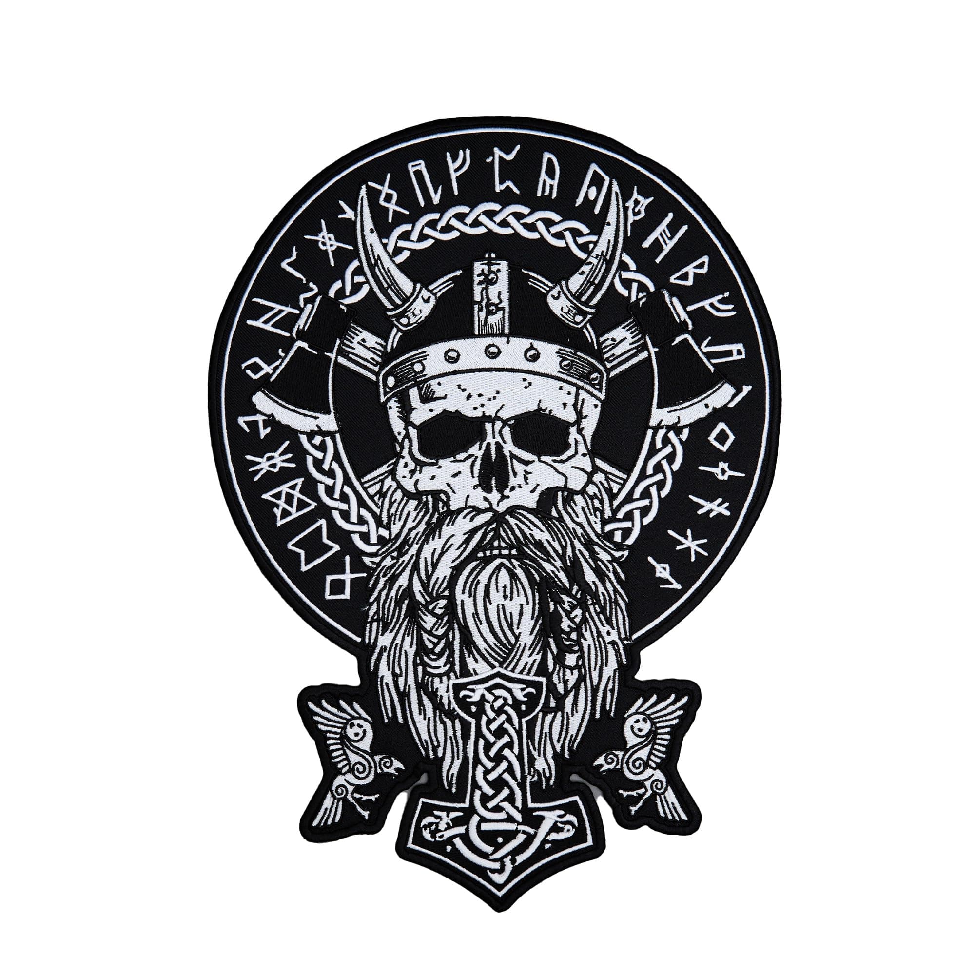 Odin Large Large Back Embroidered Patch for Vest/Iron-on/Sew on