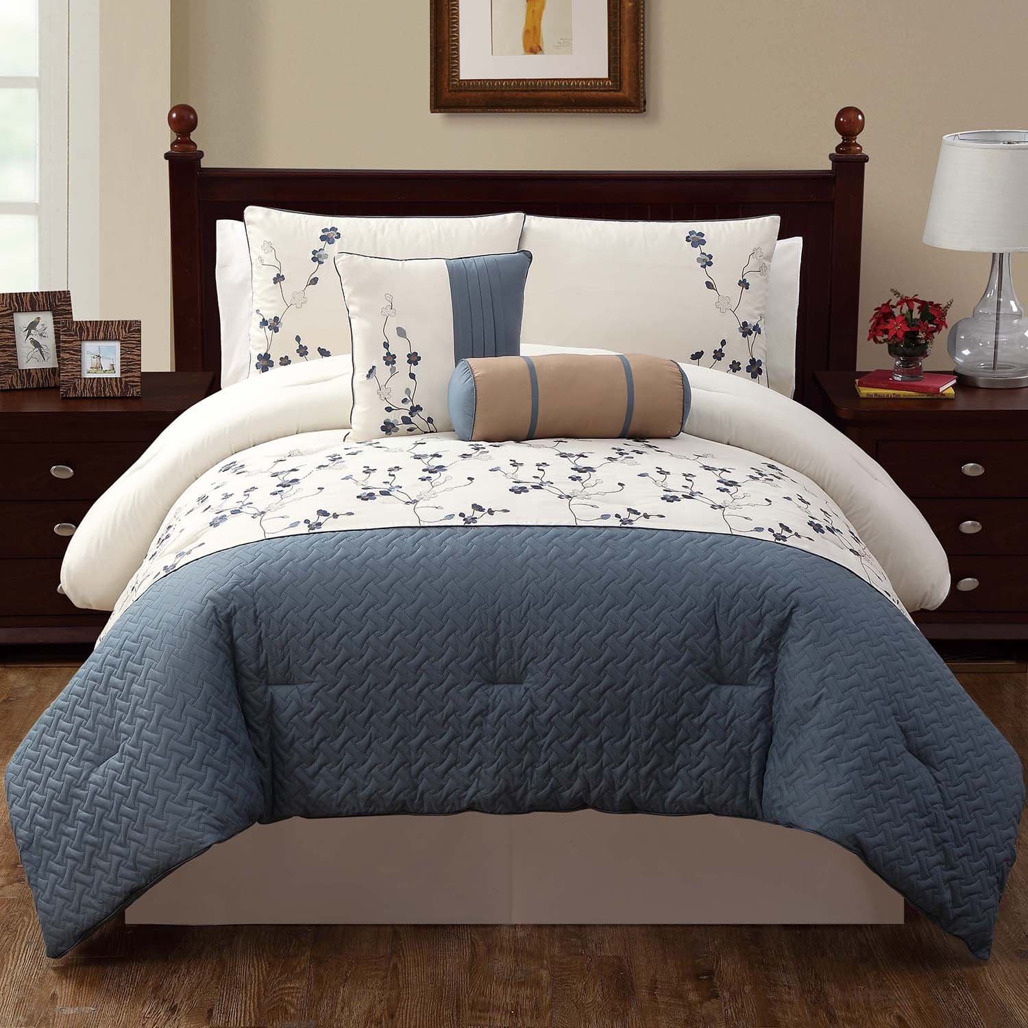 VCNY Sadie 5-Piece Comforter Set, Queen, Blue