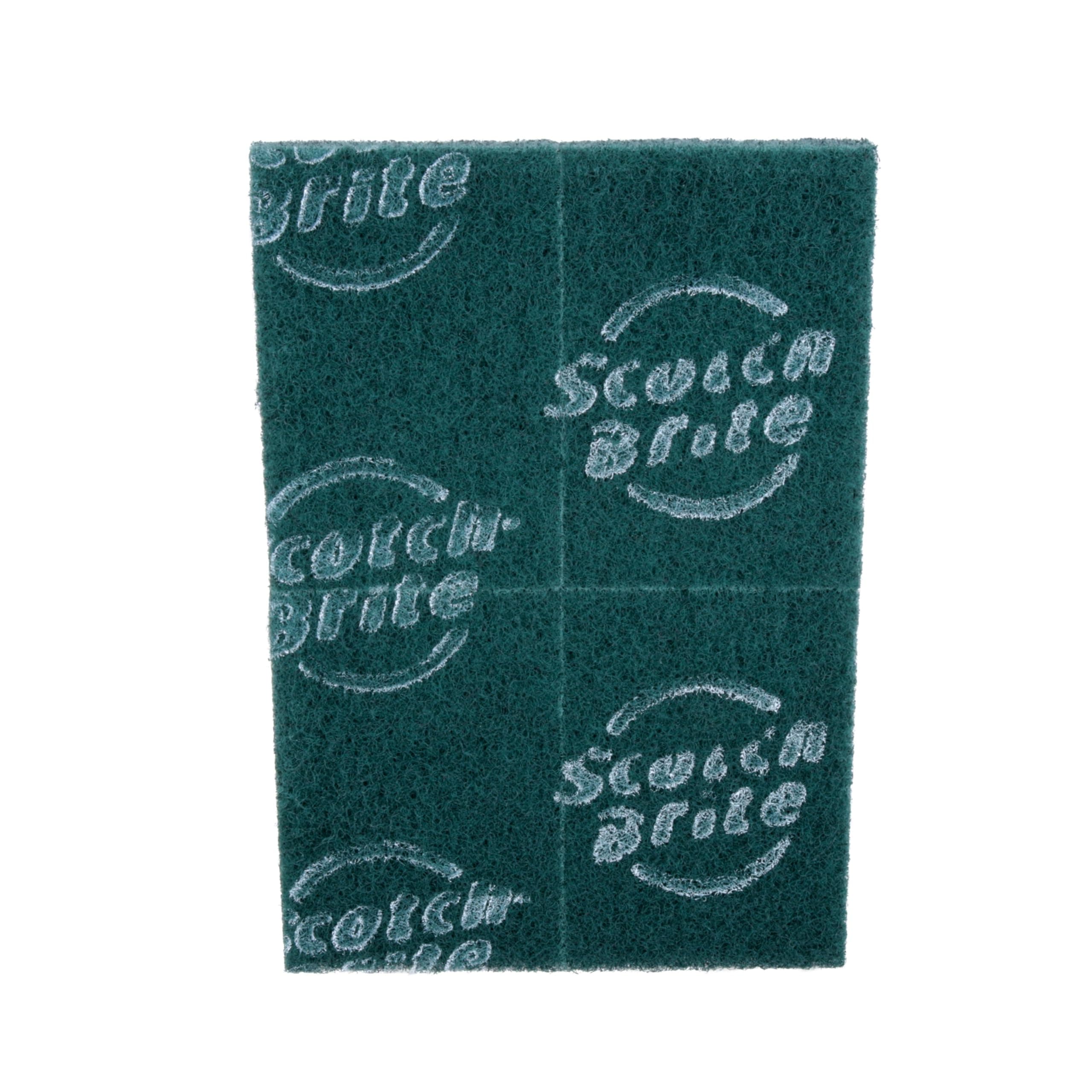 3M Scotch-Brite General Purpose Scrubbing Pad 9650, 3 in x 4.5 in, 40/Box, 2 Box/Bundle, Green