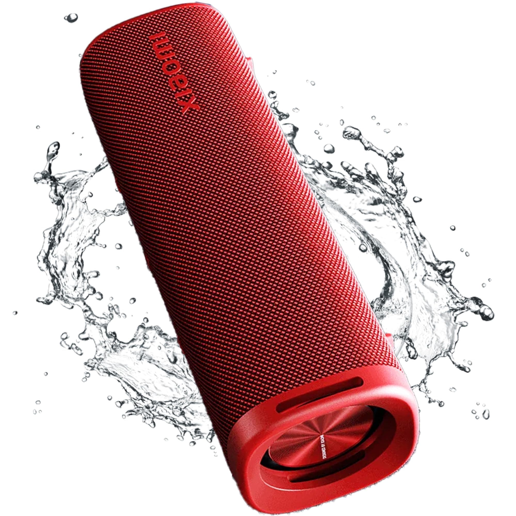Portable Bluetooth Speaker Bluetooth 5.4, IP67 Wireless Speaker Waterproof with 12 Hours Playback Time, Supports TWS Connection (Red)
