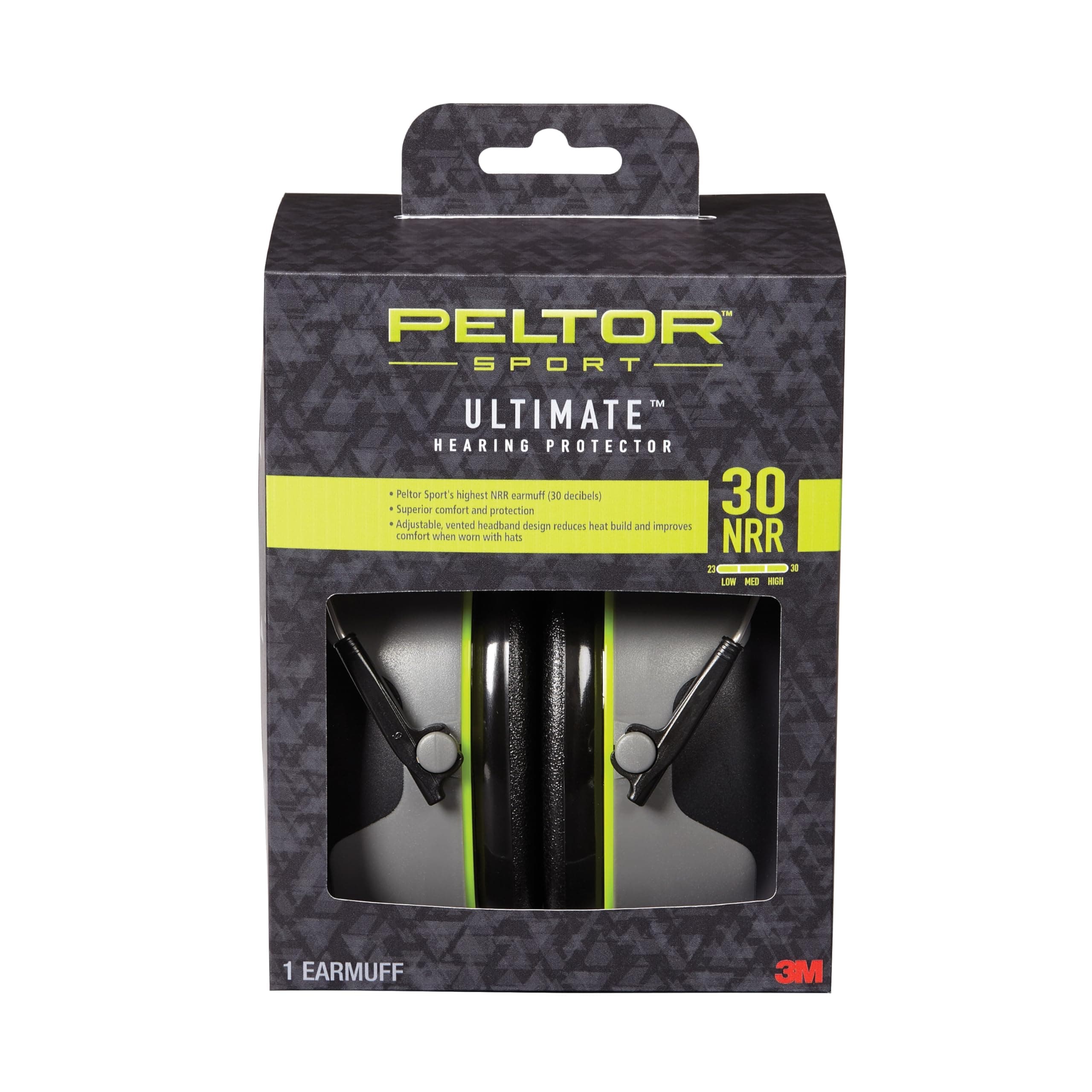 3M Peltor Hearing Protector Earmuffs: Sport Ultimate (Grey)