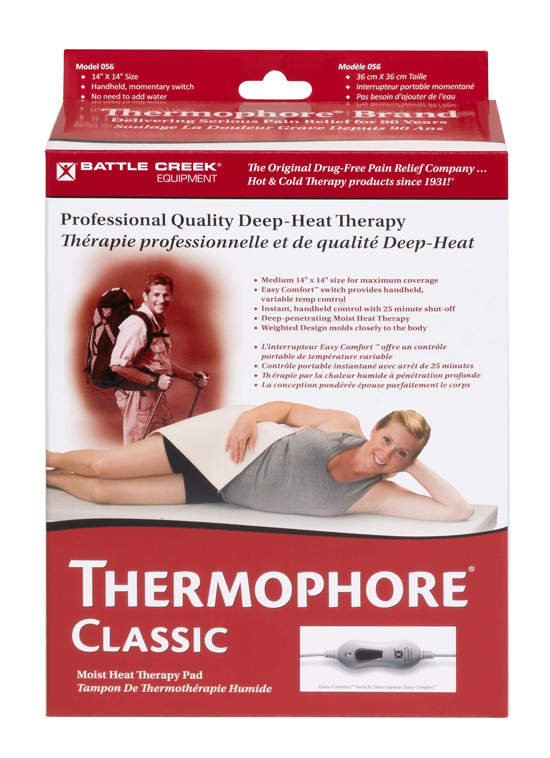 Thermophore Classic Moist Heating Pad Size Medium 14" x 14" - Model 056