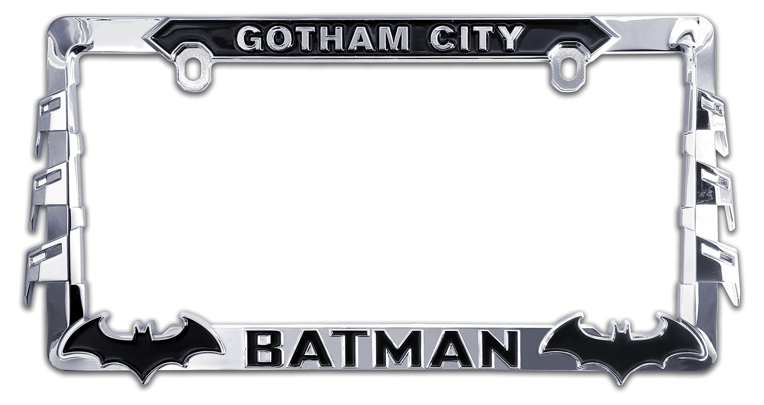 Elektroplate Officially Licensed - DC Comics Batman Chrome-Plated All-Metal Standard Size Premium 3D License Plate Frame Tag Holder for Cars/SUVs/Trucks Weather-Proof Automotive Accessory