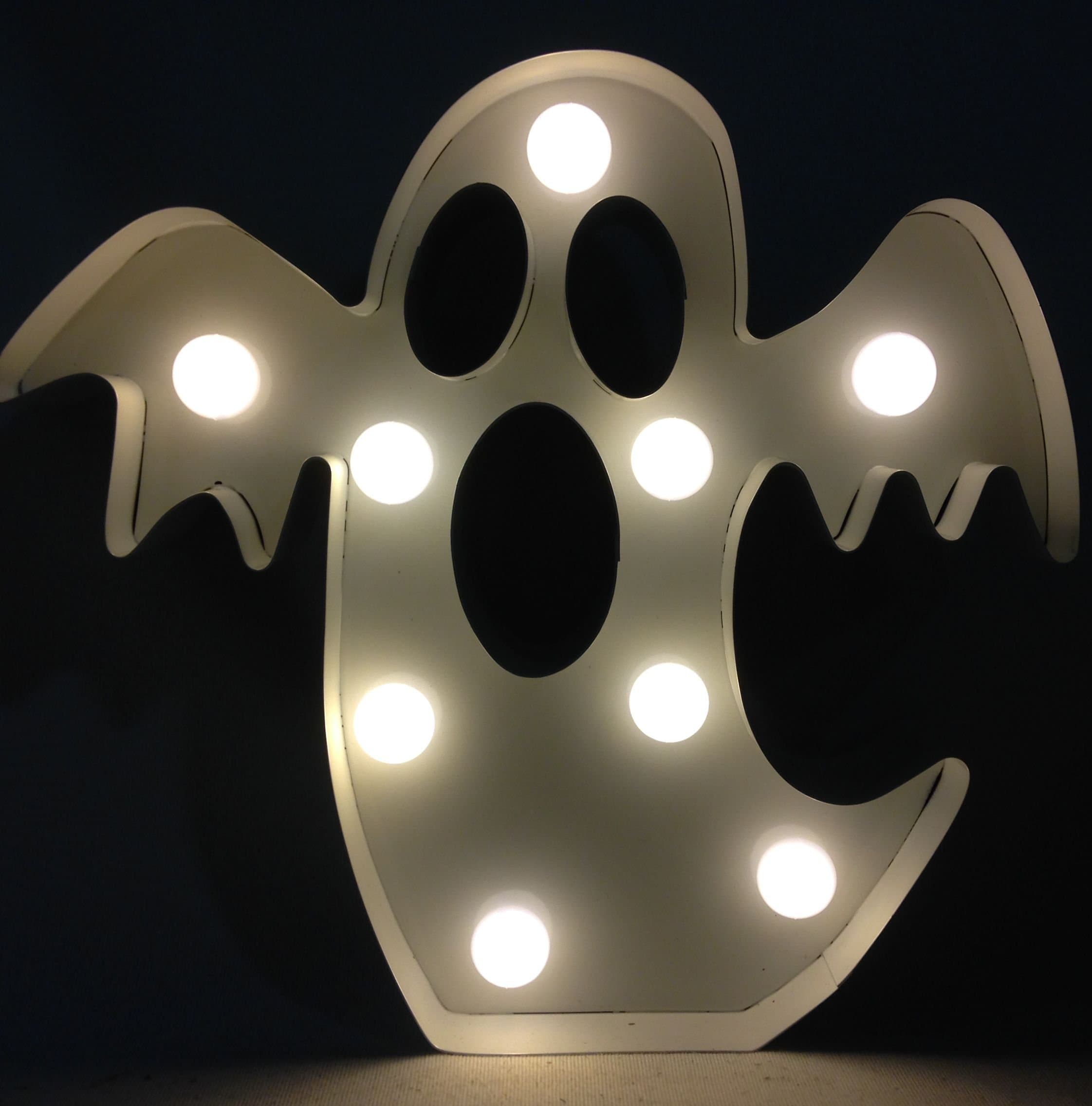 Halloween Marquee LED Decorative Lighted Signs (Scary Ghost)
