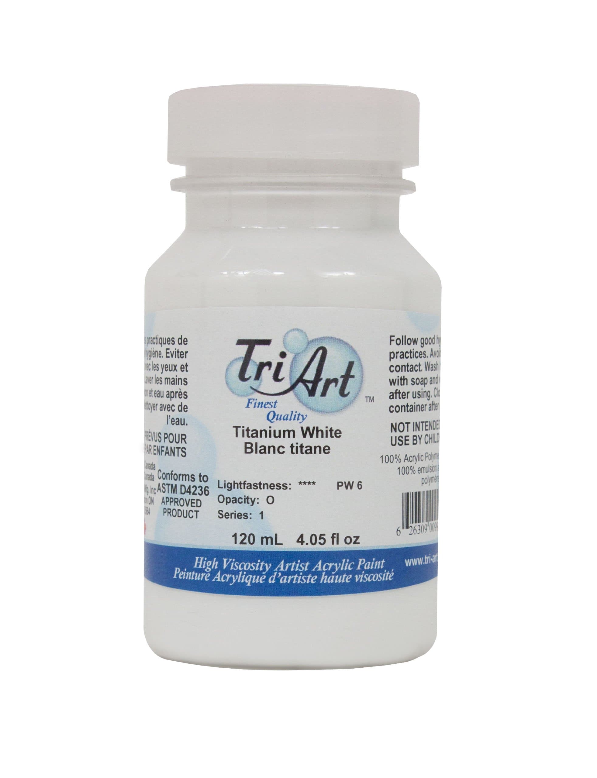 Tri-Art High Viscosity Paint, 120ml, Titanium White