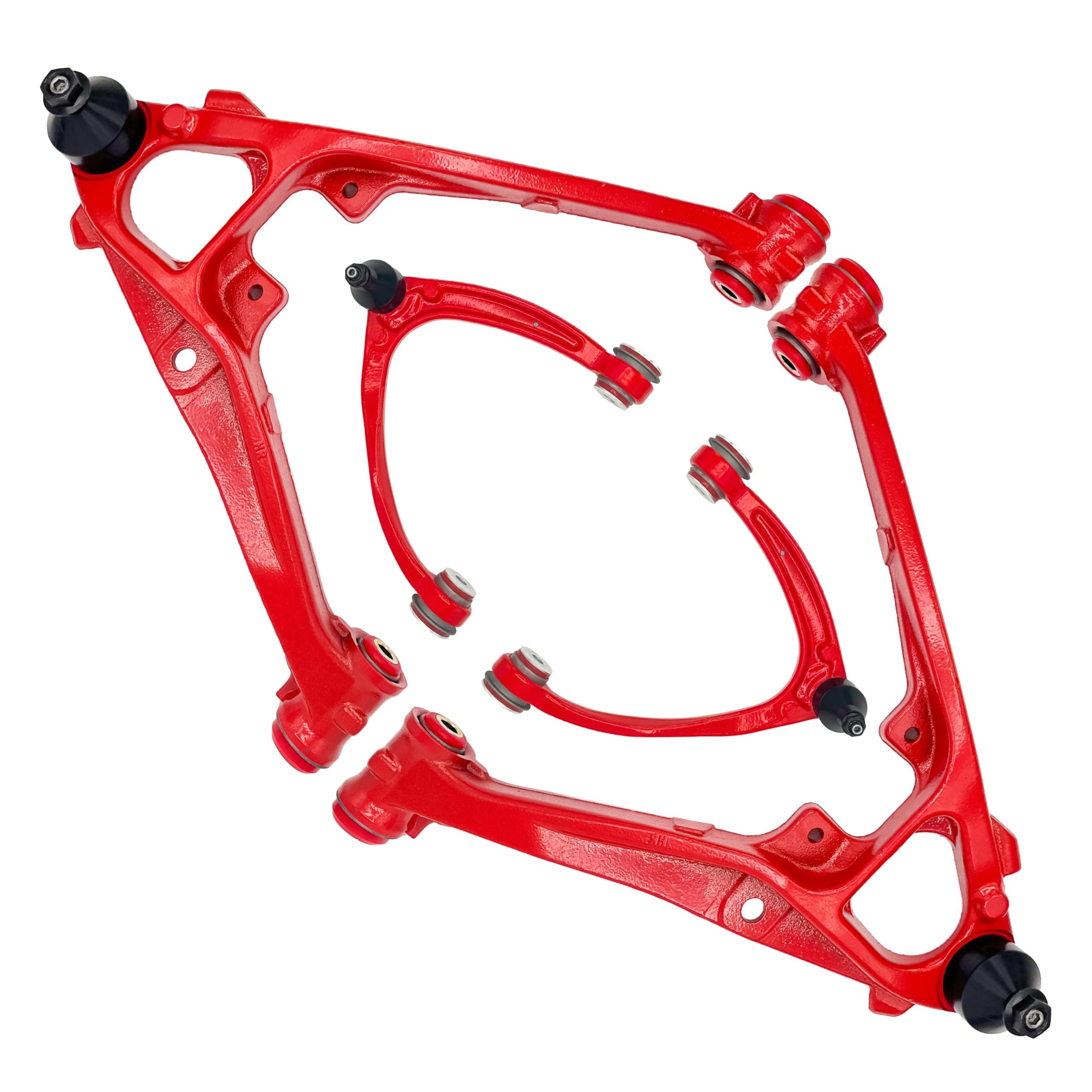 Front Lower & Upper Control Arms for Chevy Silverado 1500 GMC Sierra 1500 Suburban 1500 Yukon XL 1500 Avalanche Yukon Tahoe EXT, Front End Control Arms Suspension Kit with Assembly Replacement (4pc)