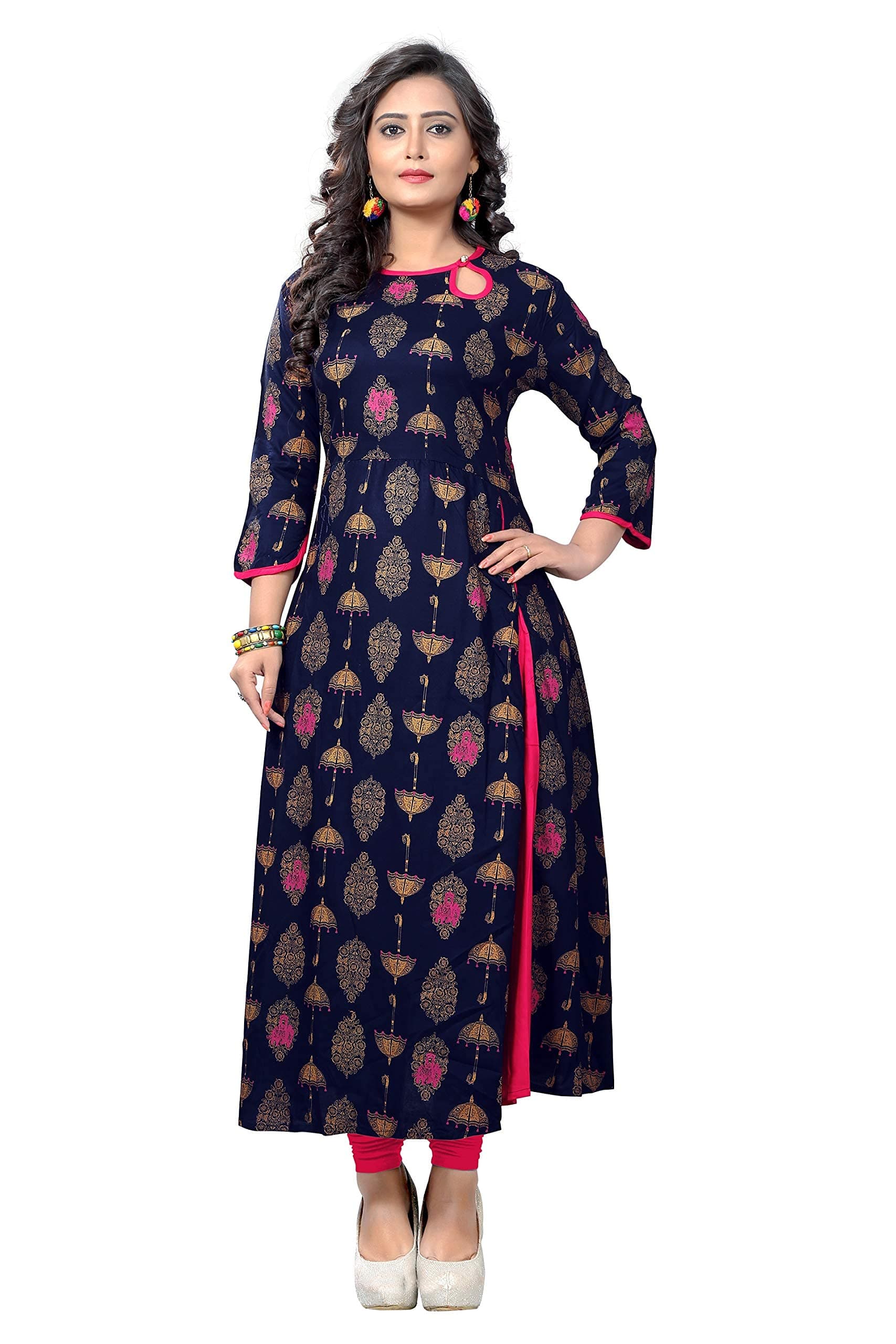 Vbuyz Women's Rayon Printed Kurta