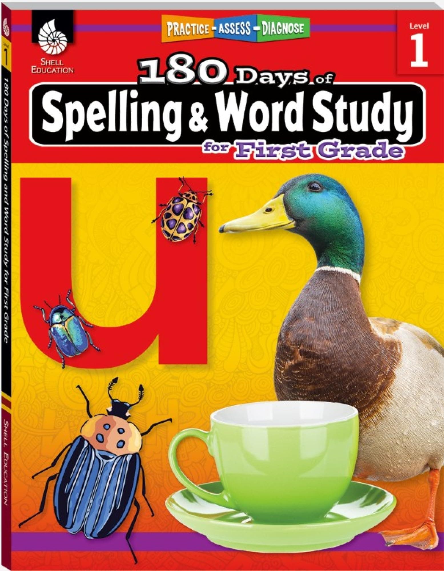 180 Days™: Reading, Vocabulary/Language for 1st Grade Practice Workbook for Classroom and Home, Cool and Fun Practice Created by Teachers