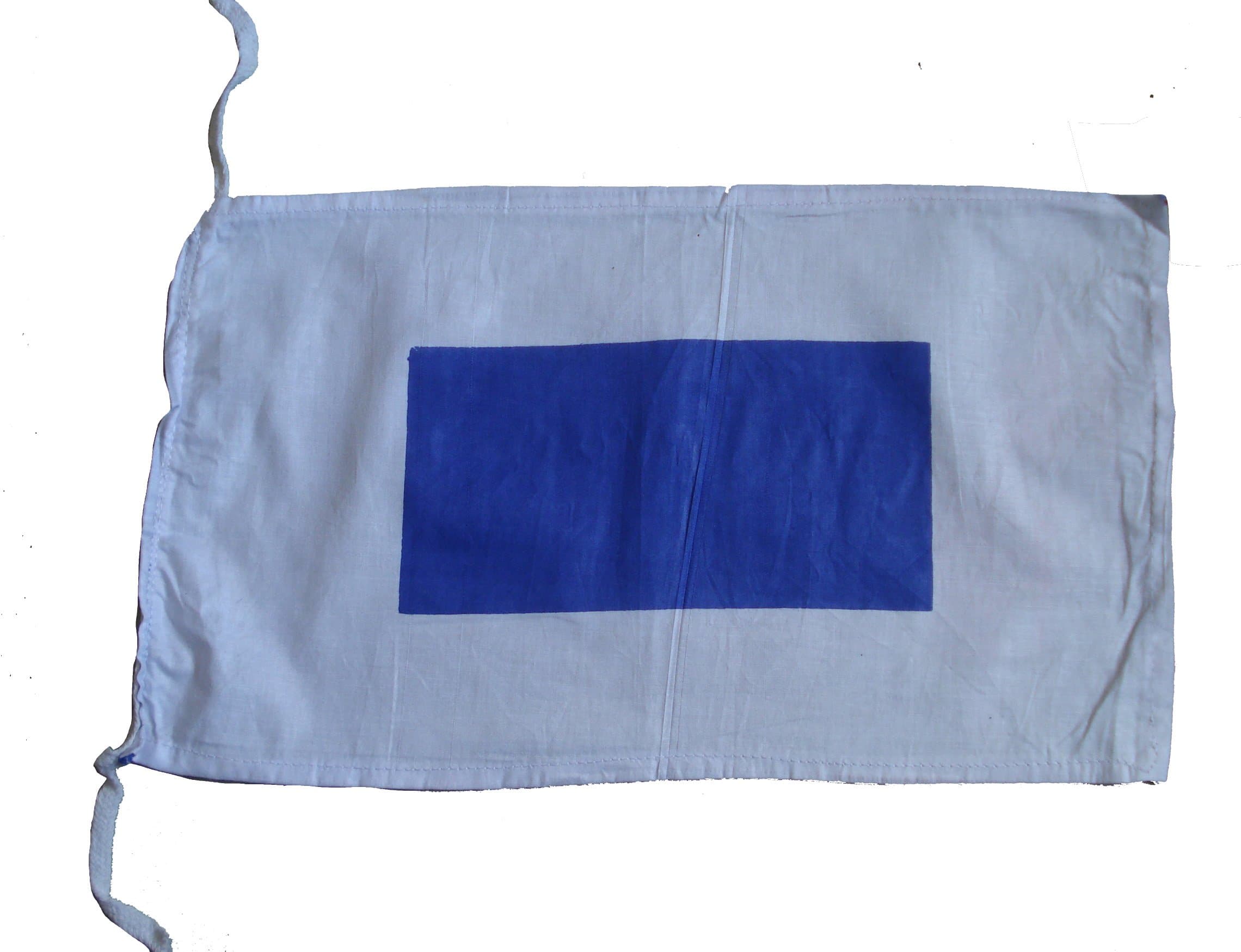 S - Marine Code Naval Signal Flag , 100% Cotton , 8" X 13" - Nautical / Boat / Maritime (5042)