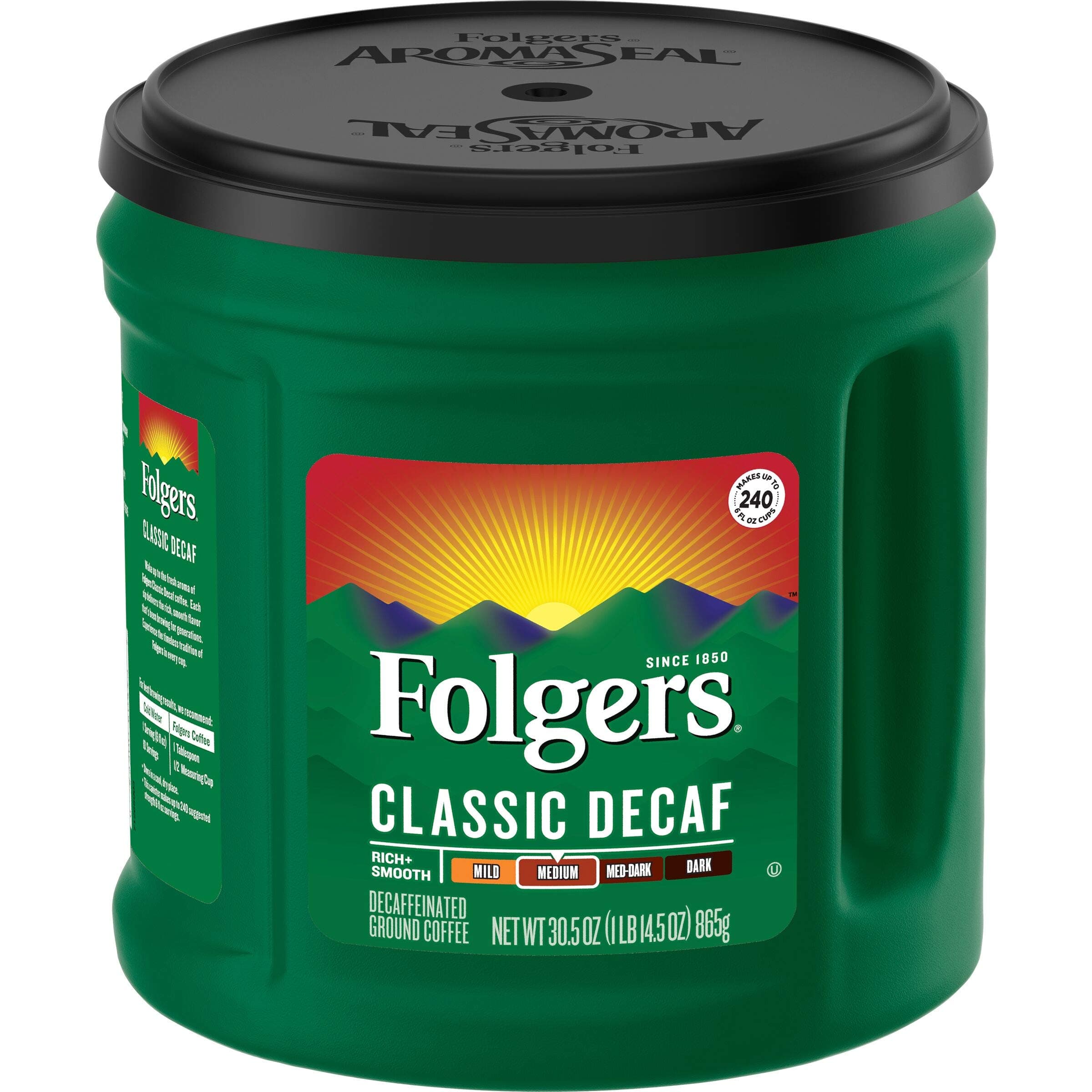 Folgers Classic Decaf Medium Roast Ground Coffee, 30.5 Ounces (Pack of 1)